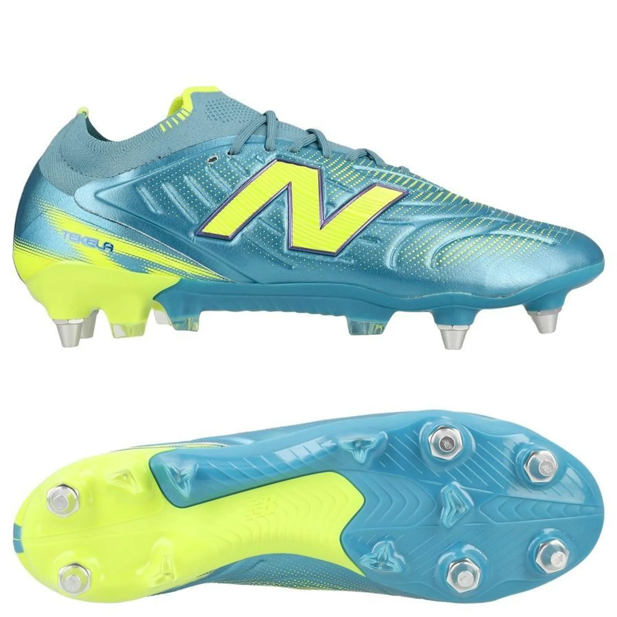 New Balance Unisex Tekela Elite Low Laced SG V5 in Blue/Green Synthetic