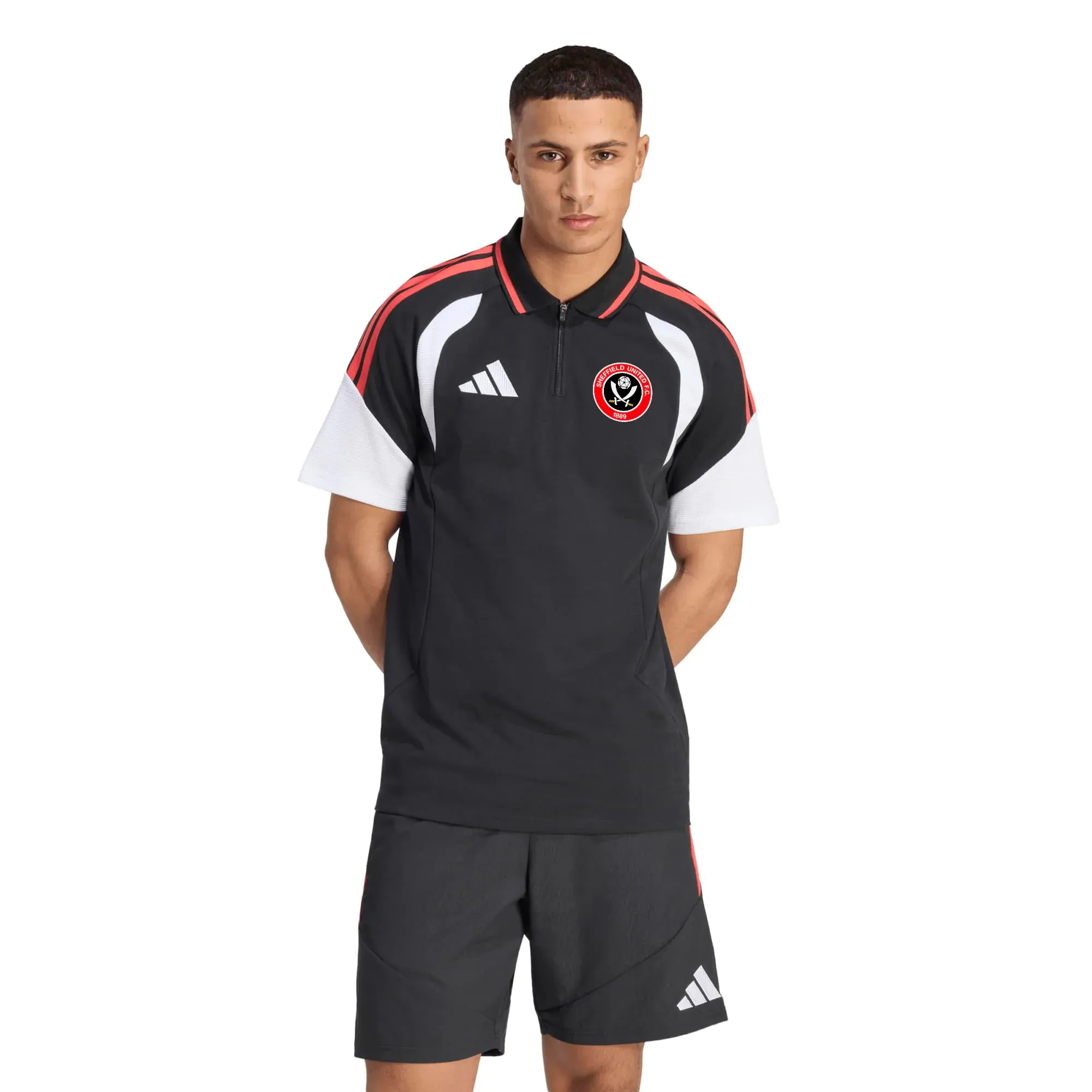 Sheffield United adidas Travel Polo - Black