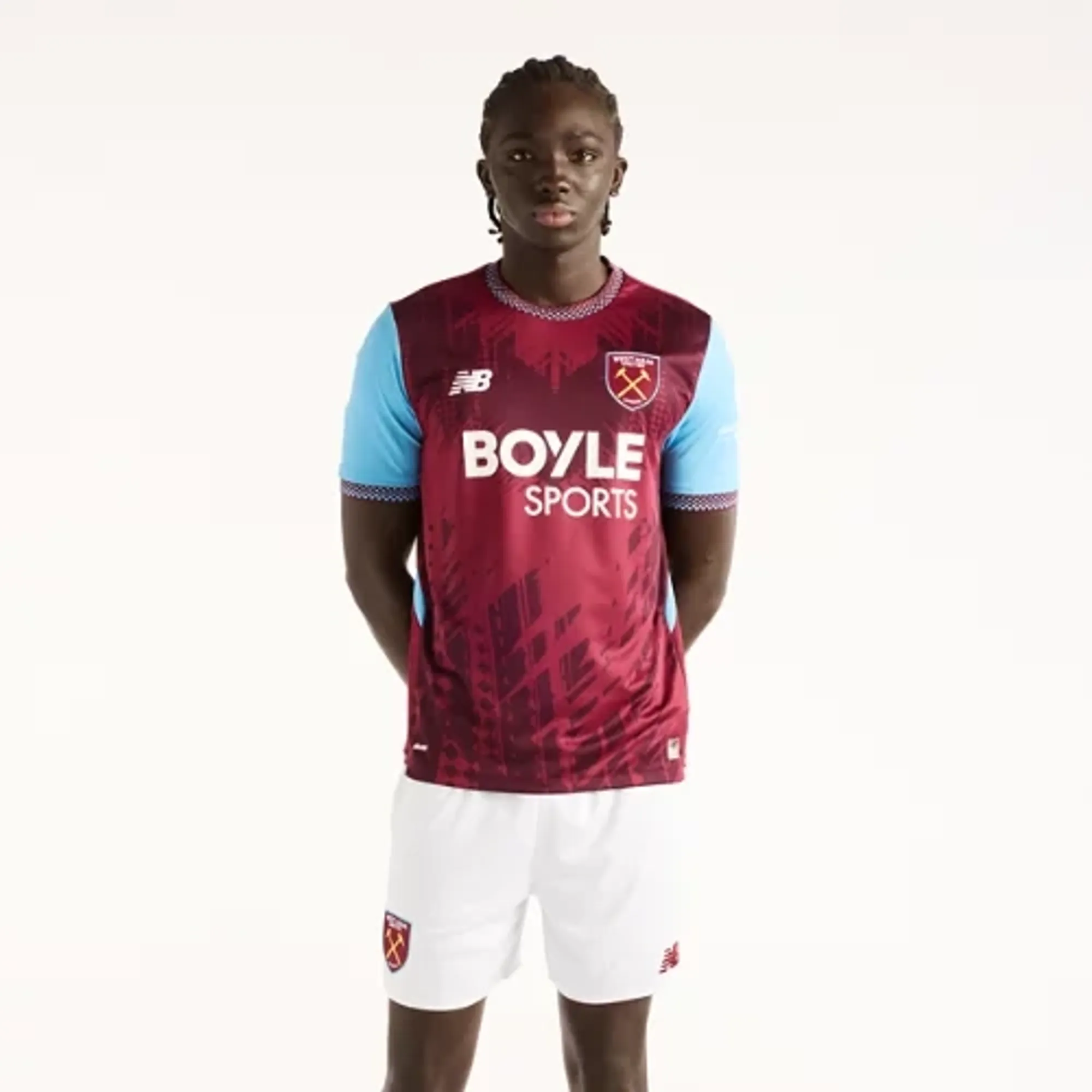 New Balance Men's West Ham United 26/27 Home Short Sleeve Jersey Polyester