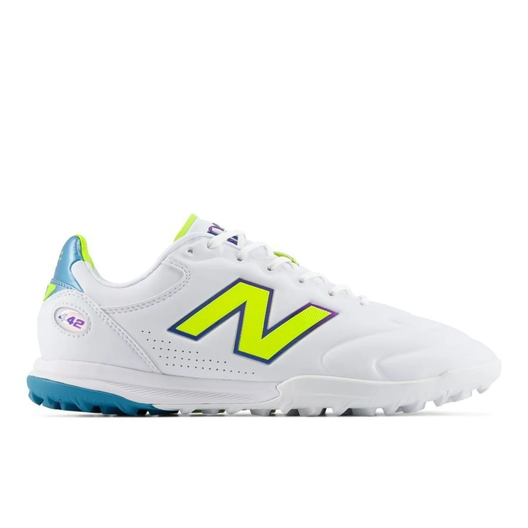 New Balance Unisex 442 Elite TF V3 in White/Green Synthetic