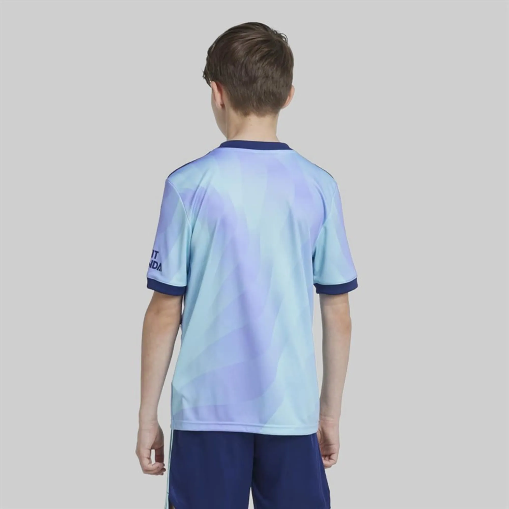 adidas Junior Boys AFC Arsenal FC 24/25 Third Jersey Clear Aqua/Light Flash Purple