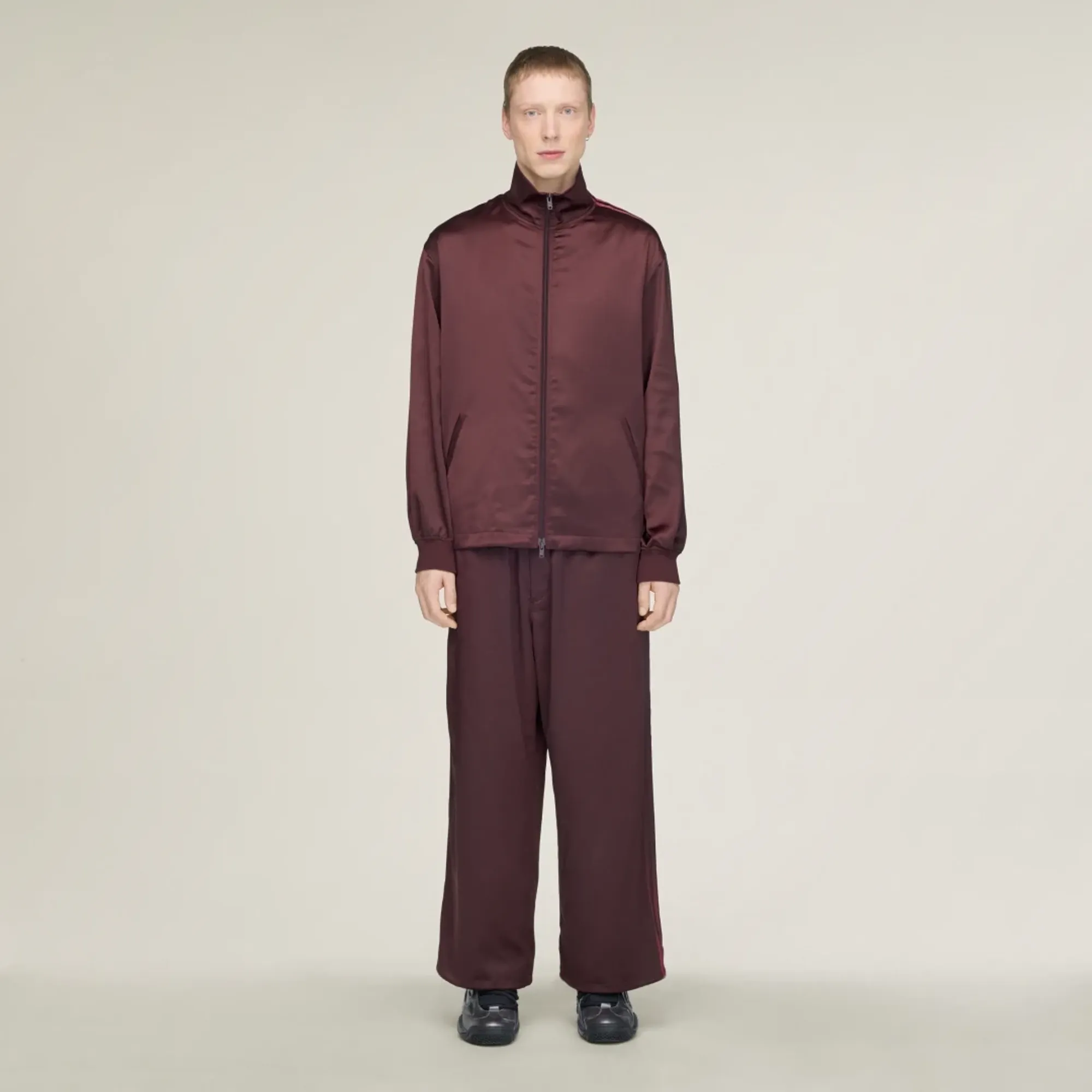 adidas Y-3 SATIN GRADIENT 3 STRIPES TRACK PANTS