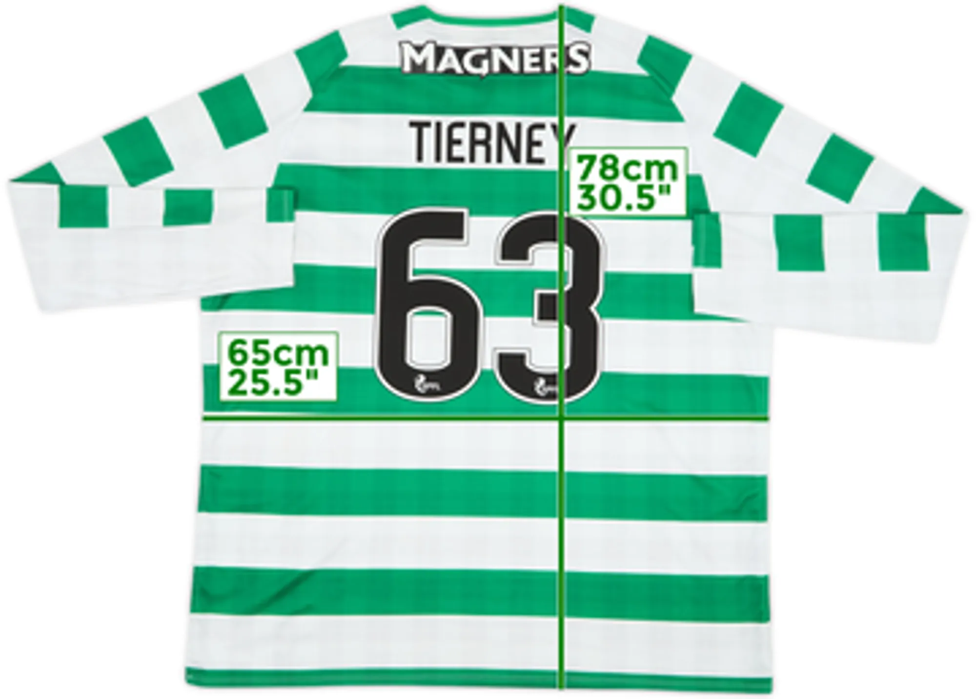 2018-19 Celtic Home L/S Shirt Tierney #63 - 7/10 - (XXL)