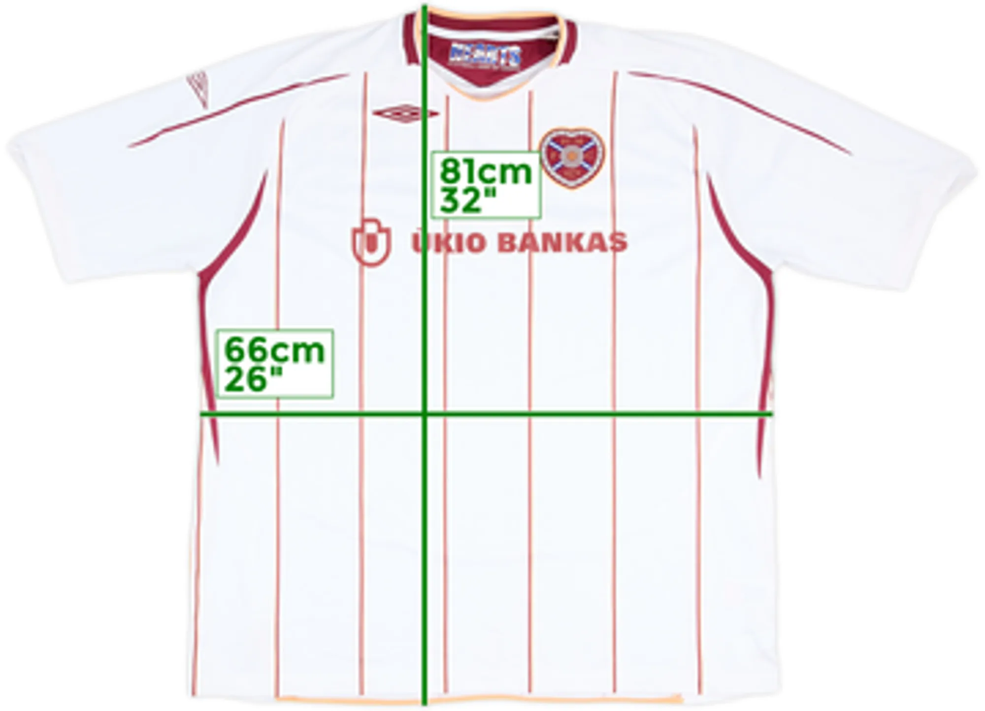 2007-08 Hearts Away Shirt - 7/10 - (3XL)