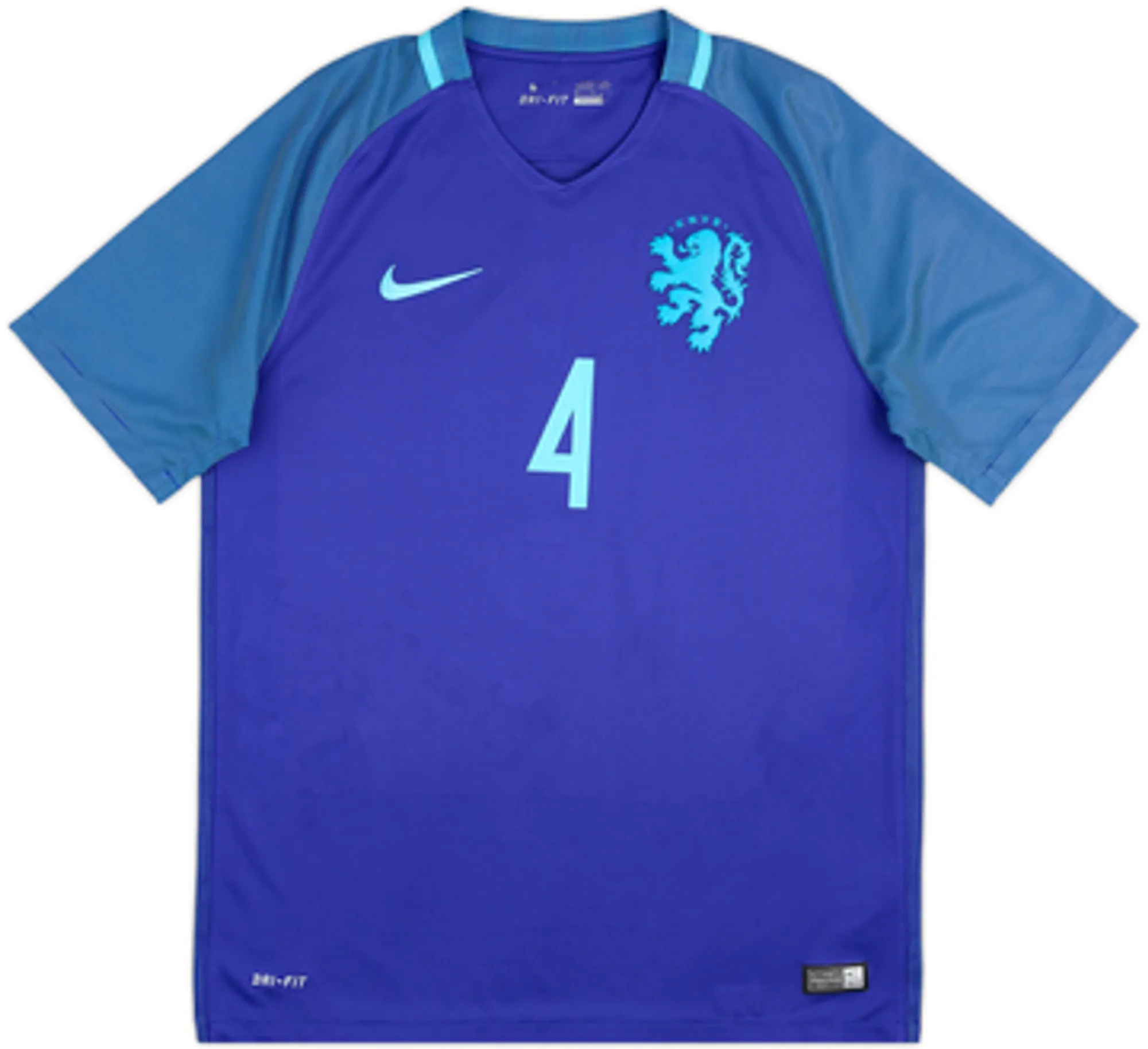 2016 Netherlands Away Shirt Virgil #4 - 7/10 - (M)