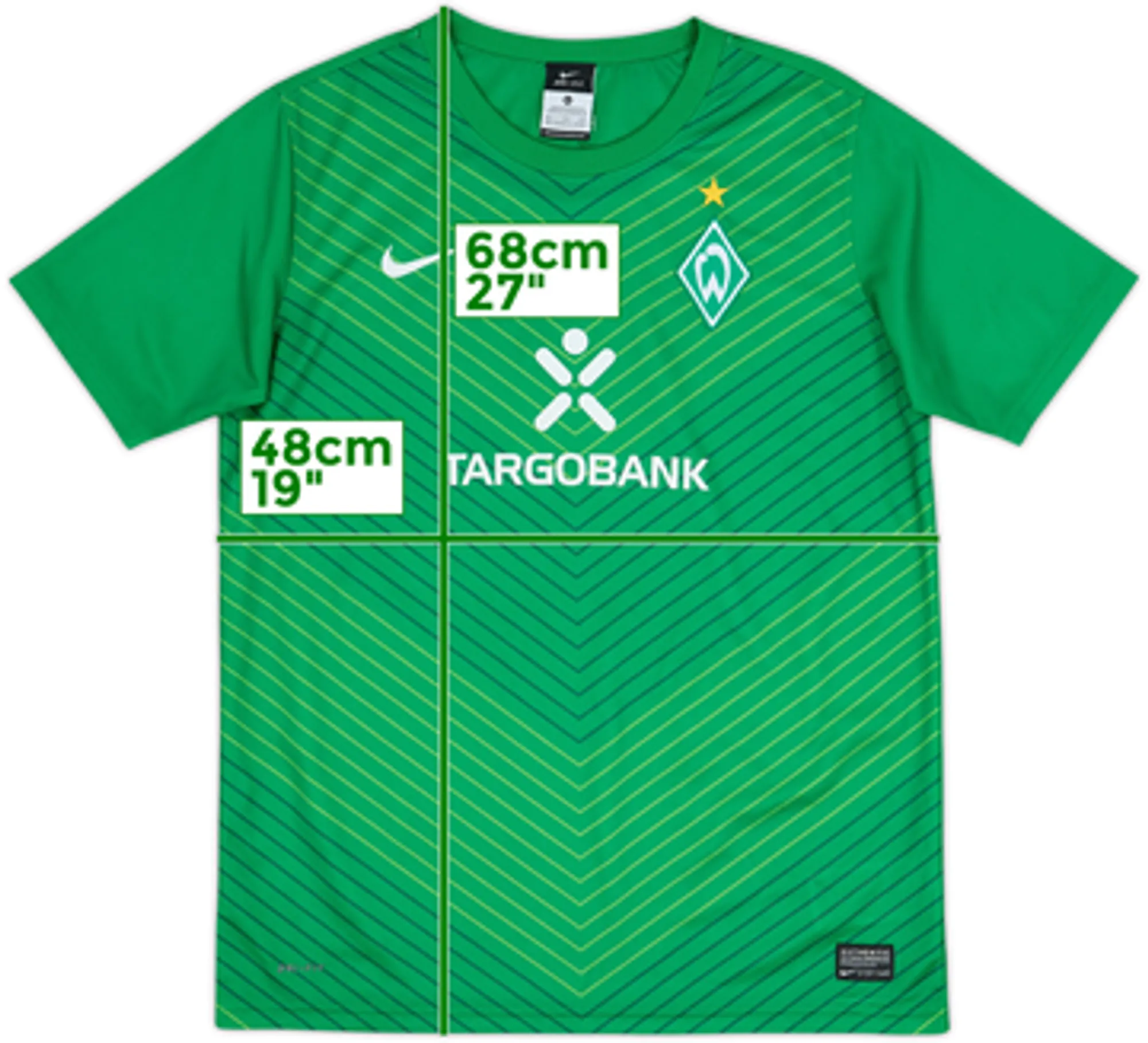 2011-12 Werder Bremen Basic Home Shirt - 8/10 - (XL.Boys)