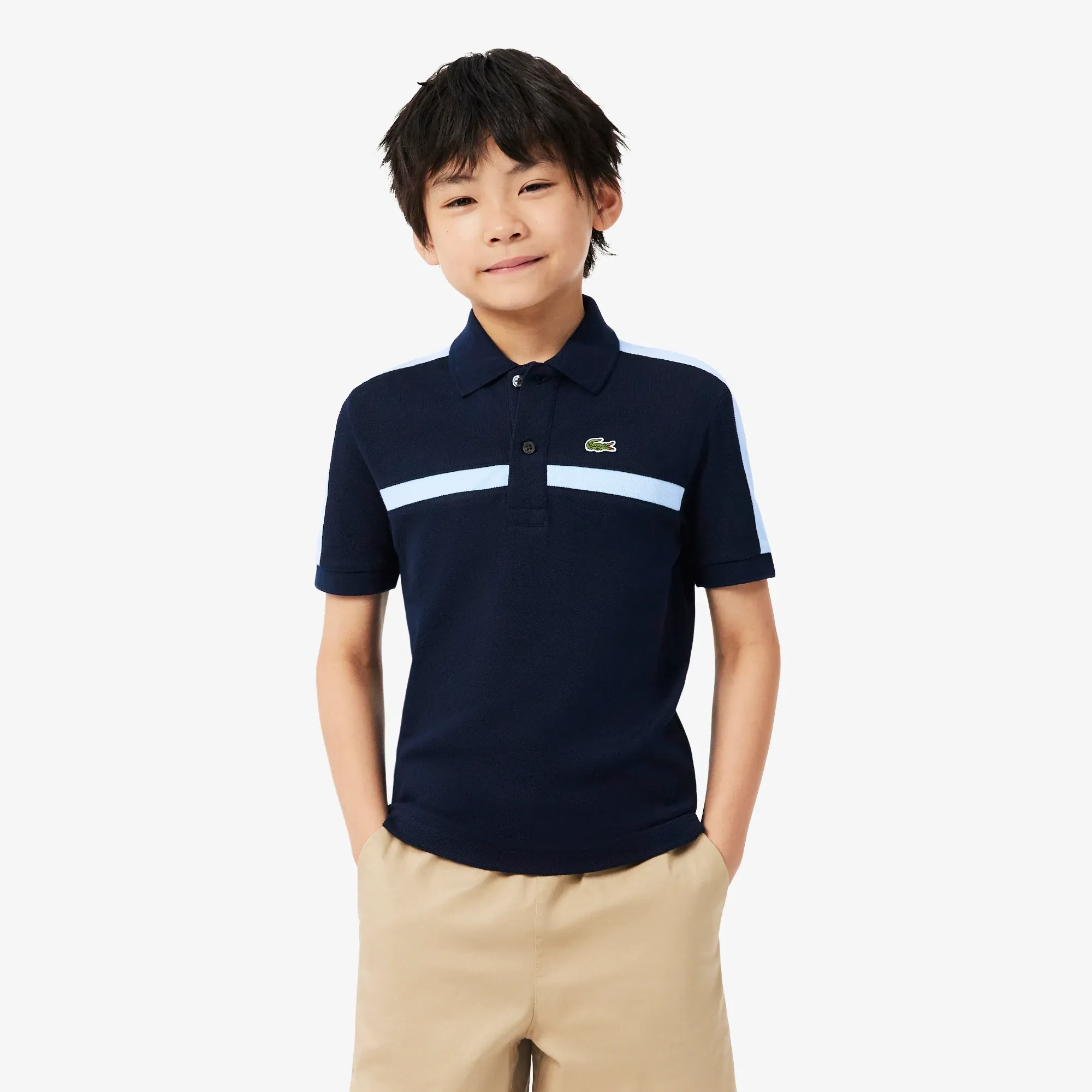 Lacoste Colour-Block Petit Piqué Polo Shirt - Midnight Blue