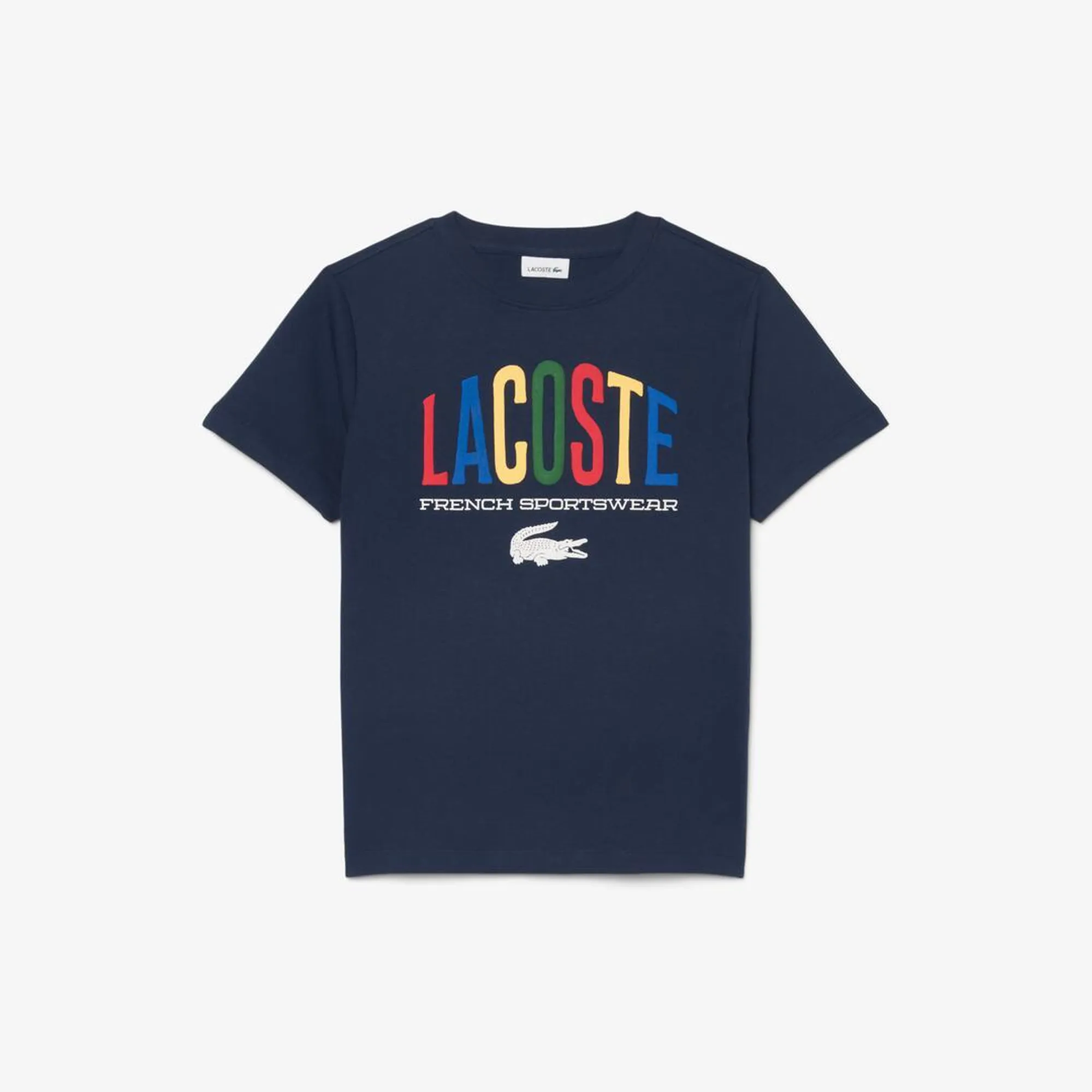 Lacoste Printed Cotton T-shirt - Midnight Blue