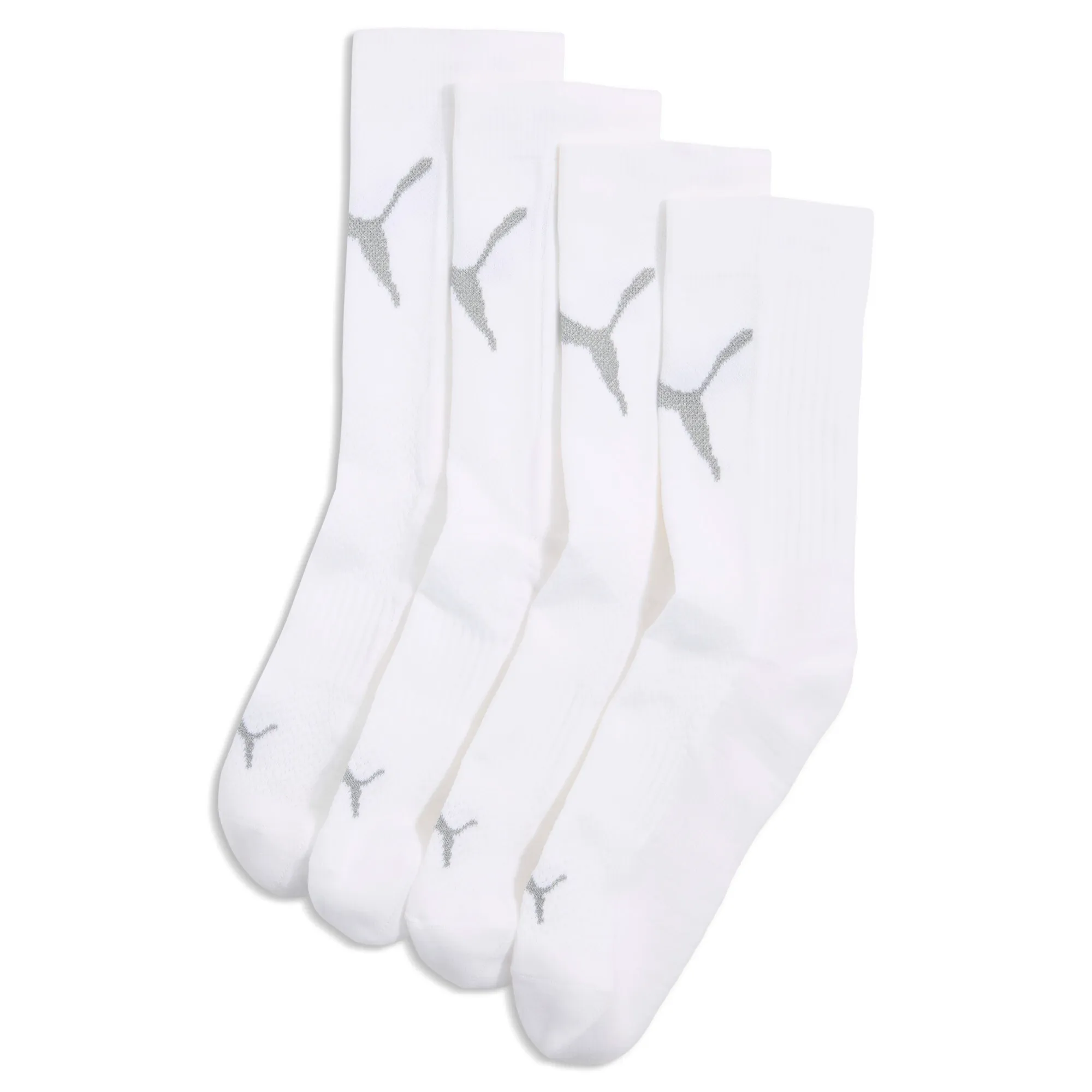 PUMA Running Crew Socks (2-Pack) Unisex in White | Size 2.5-5