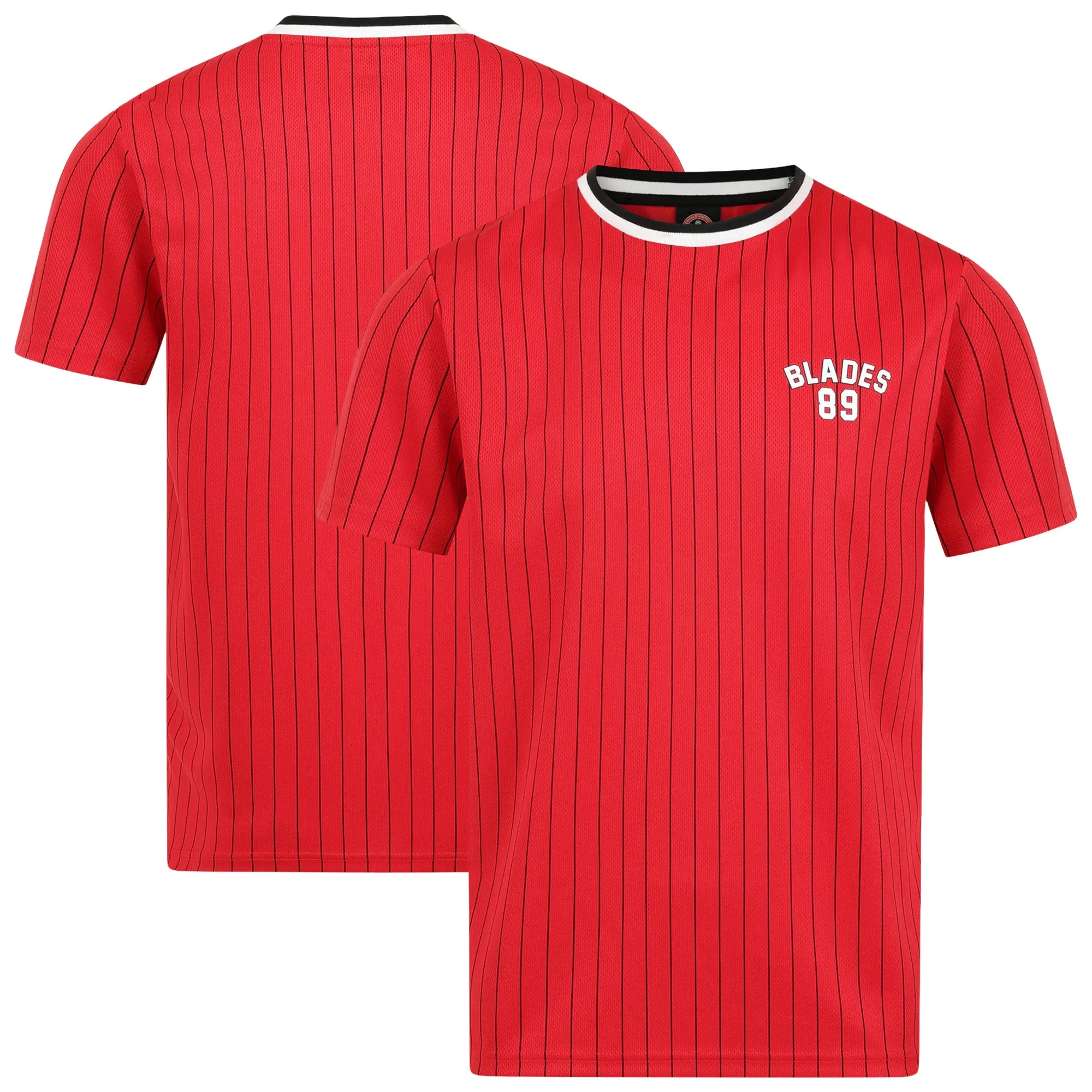 Sheffield United Pinstripe Jersey - Red/Black/White - Mens