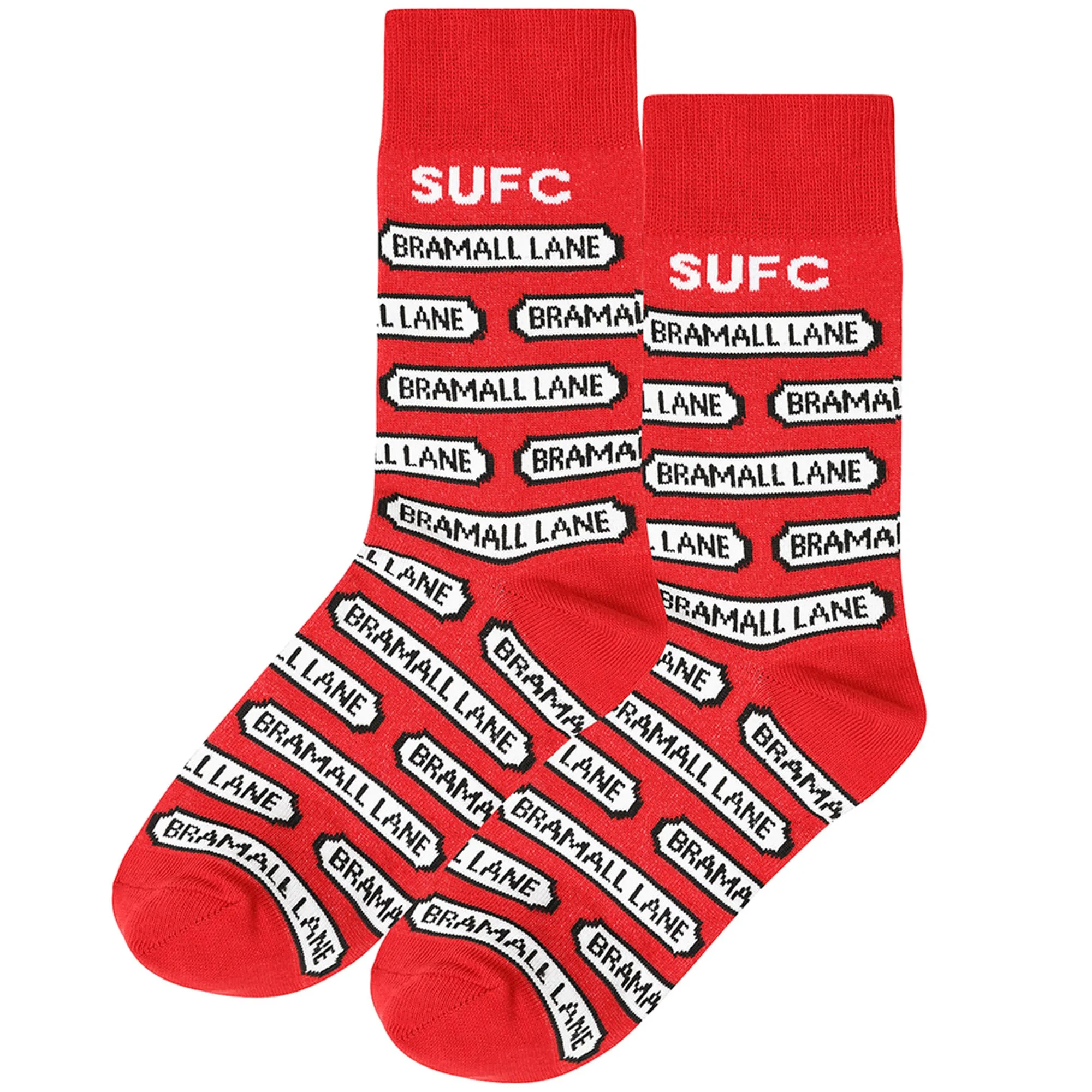 Sheffield United Street Sign Socks - RedWhiteBlack - Mens
