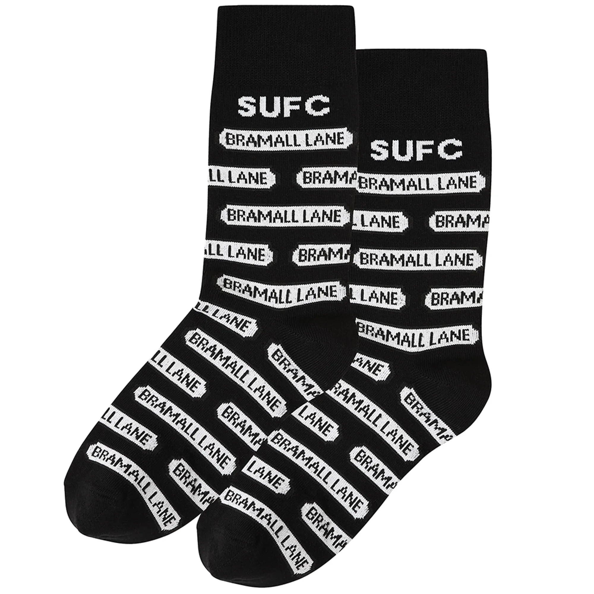 Sheffield United Street Sign Socks - Black/White - Mens