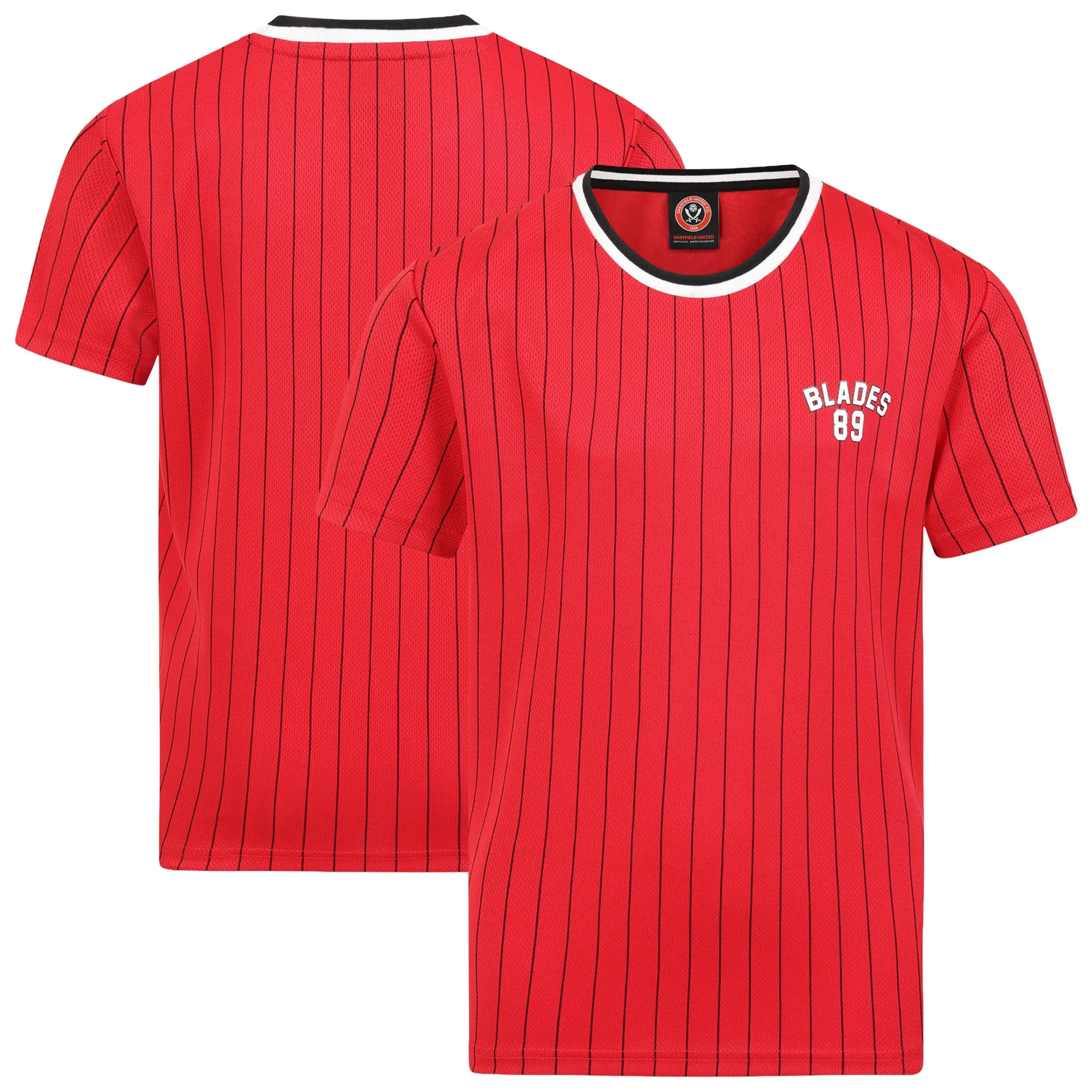 Sheffield United Pinstripe Jersey - Red/Black/White - Kids