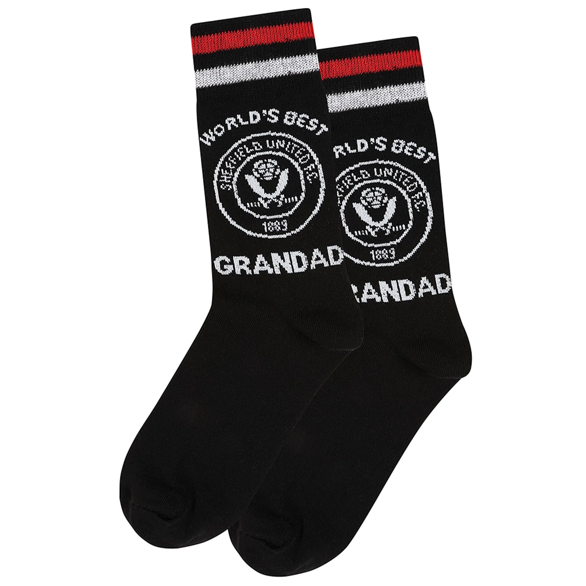 Sheffield United Crest Grandad Sock - Black - Mens