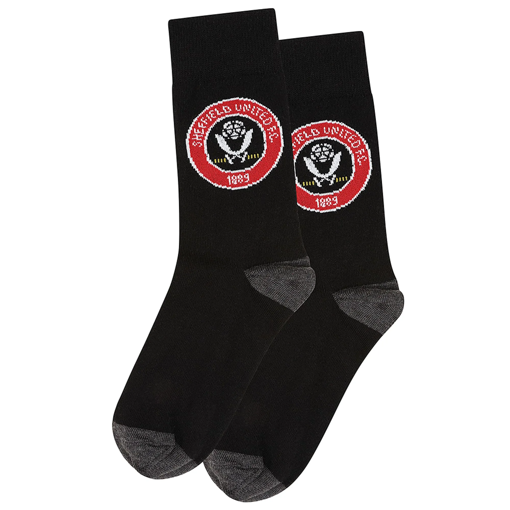 Sheffield United Crest Tonal Sock - Black - Mens