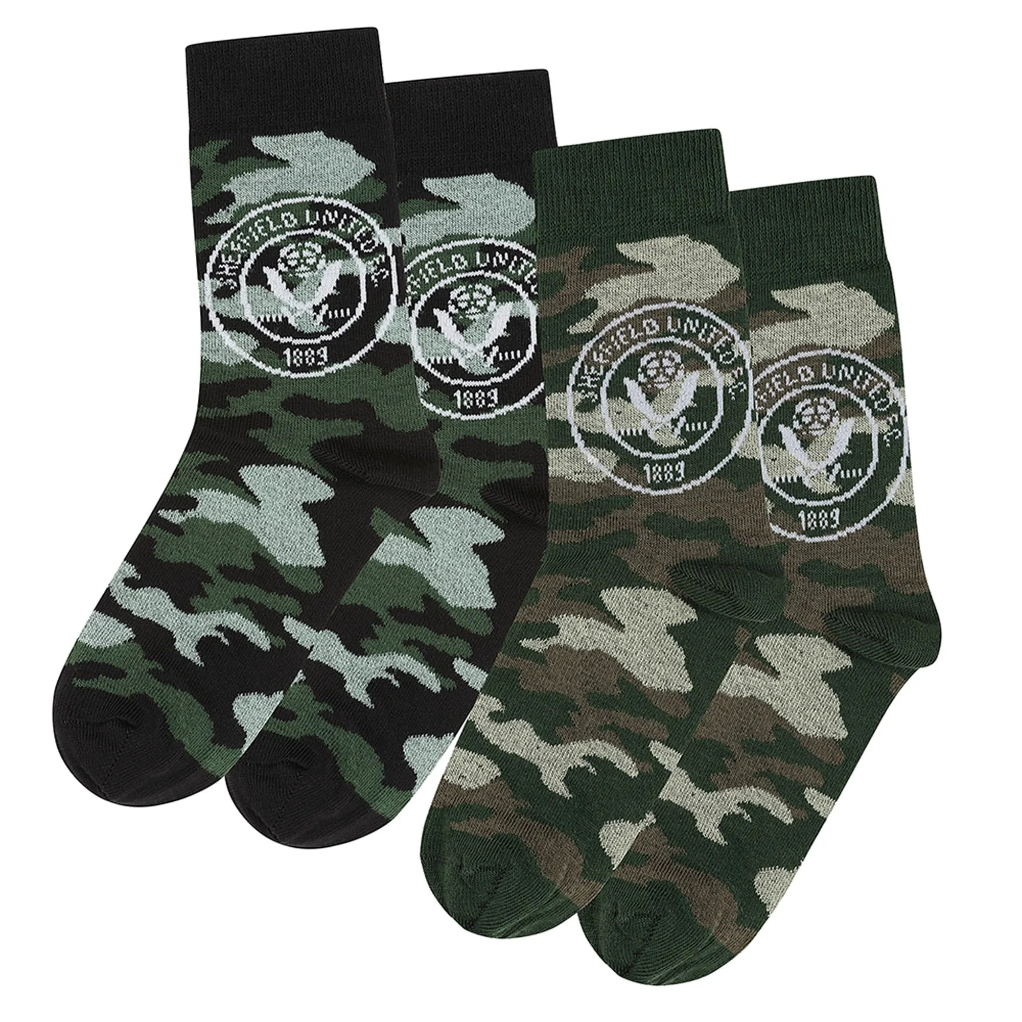 Sheffield United Camo Sock - 2 Pack - Camouflage - Kids
