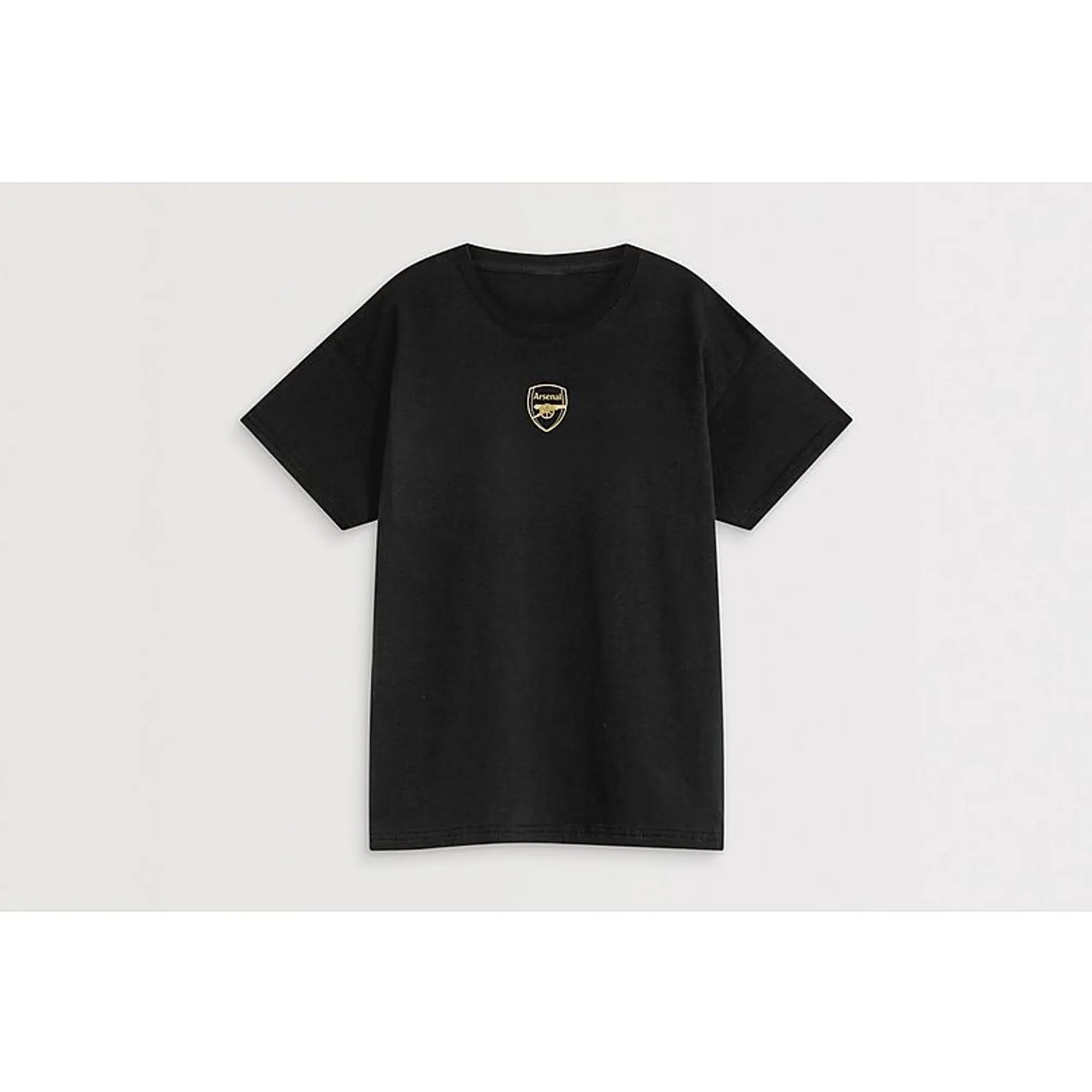 Arsenal Kids Champions 25/26 Black Crew T-Shirt, Black