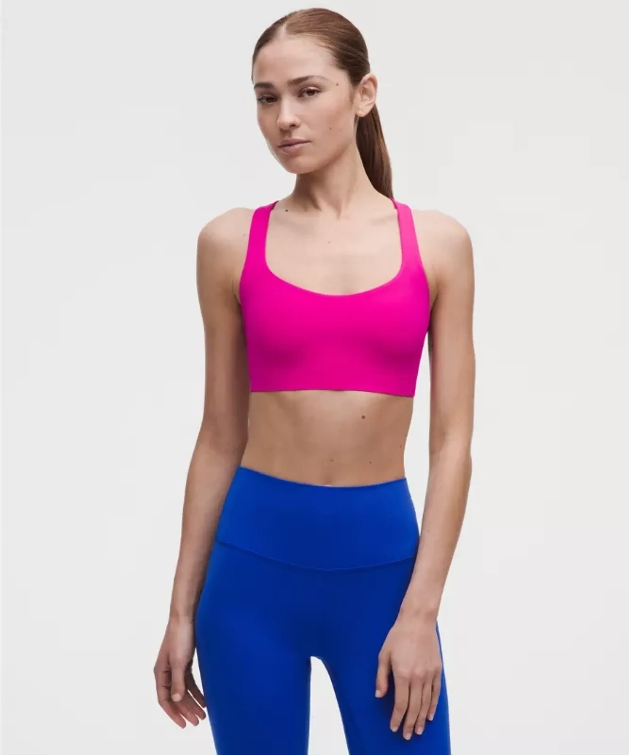 lululemon – Women's FlexyFlex Strappy Yoga Sports Bra Light Support, A-C Cups – Color Pink – Size 2XS/XS