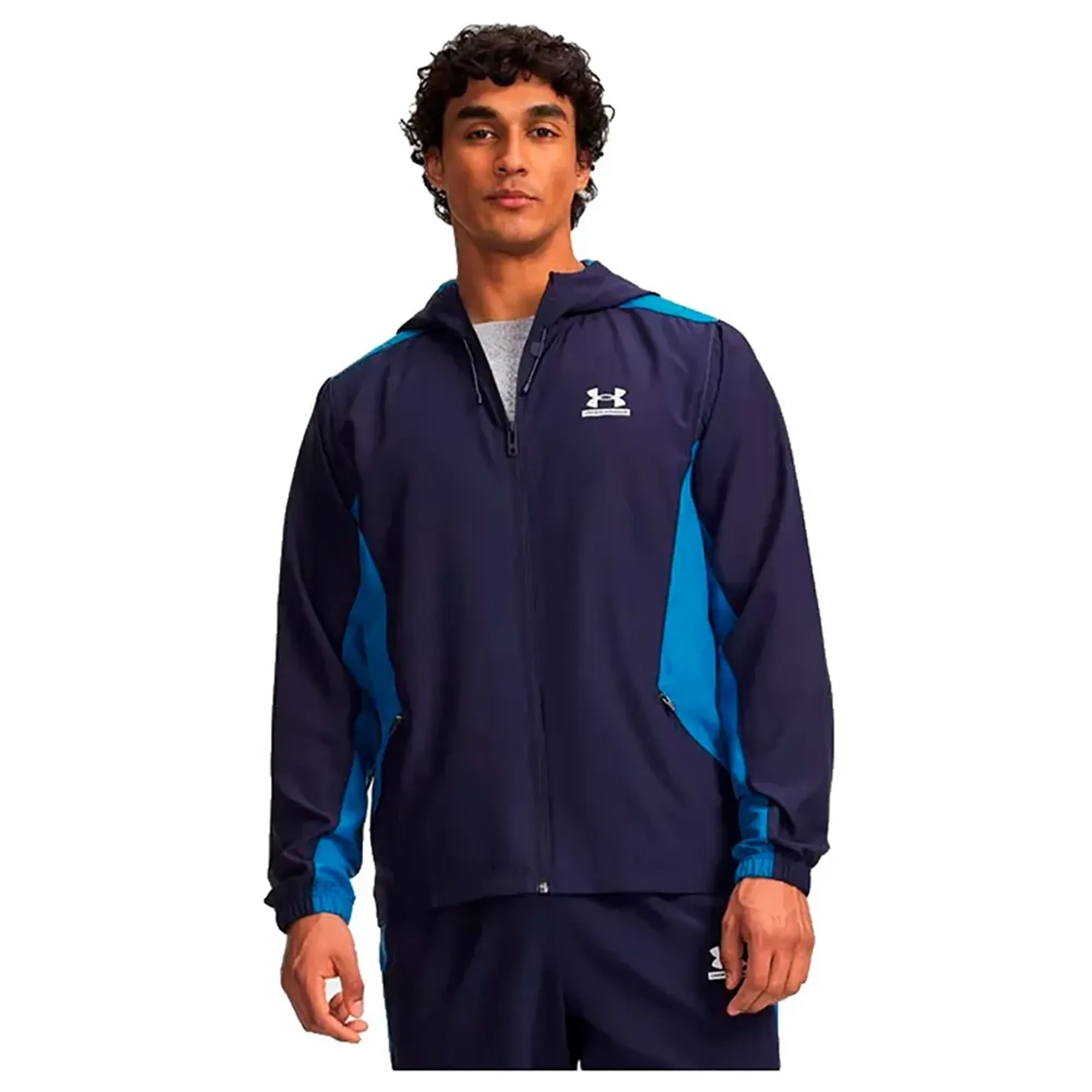 Under Armour  Tech™ Sport Woven Men's Jacket Midnight Navy / Aegean Blue / White M