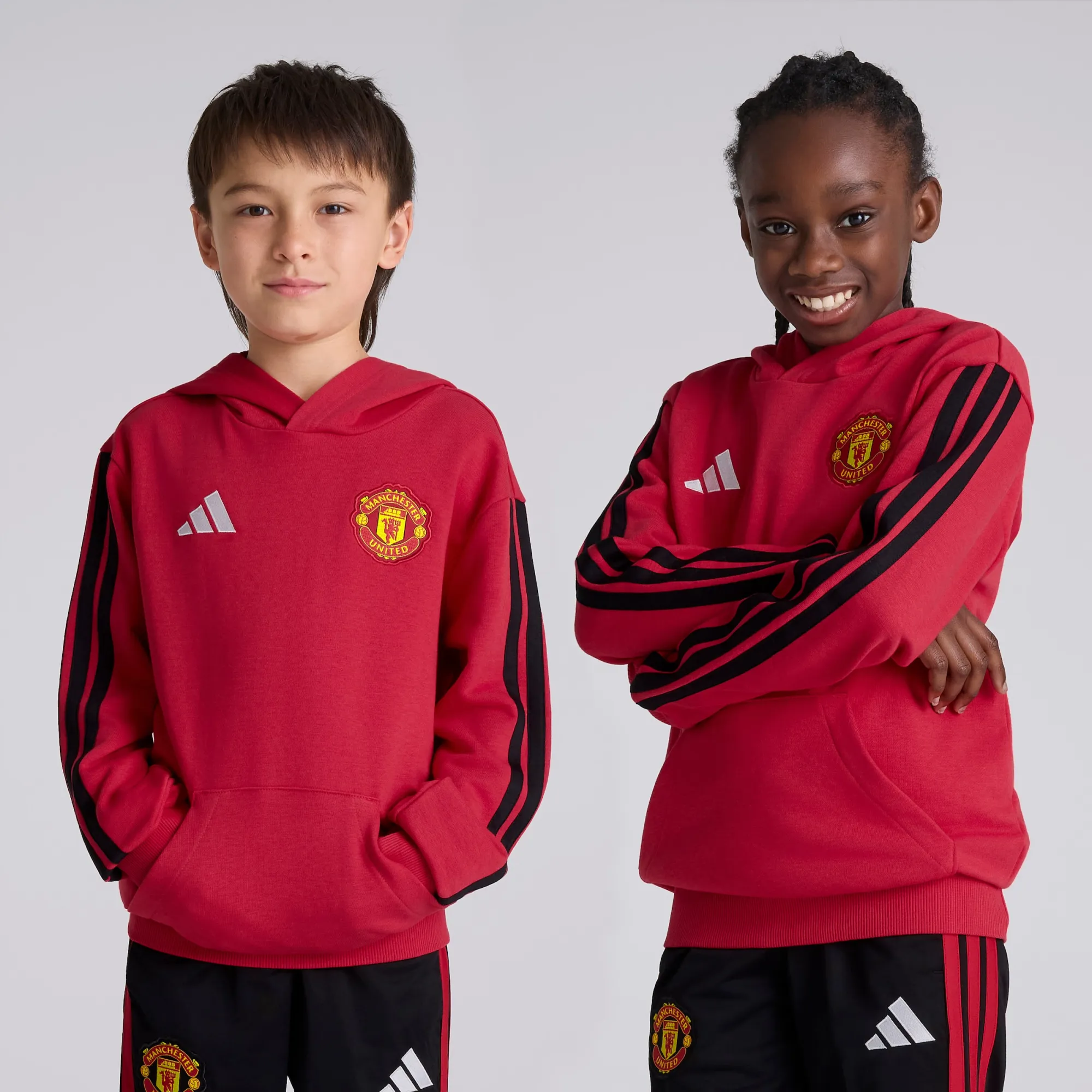 Manchester United x adidas Kids DNA Hoodie Red