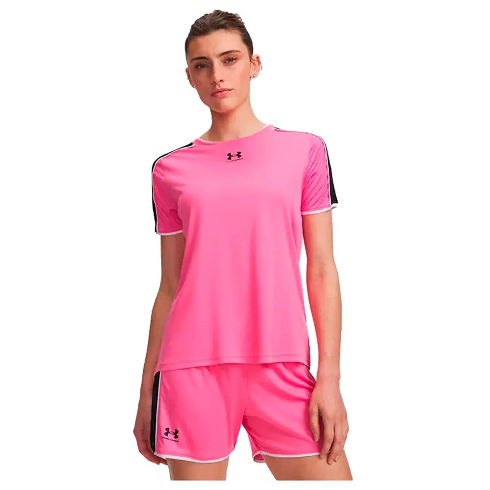 Under Armour  Challenger Train Women's Short Sleeve Pink Frenzy / Black / Black XS