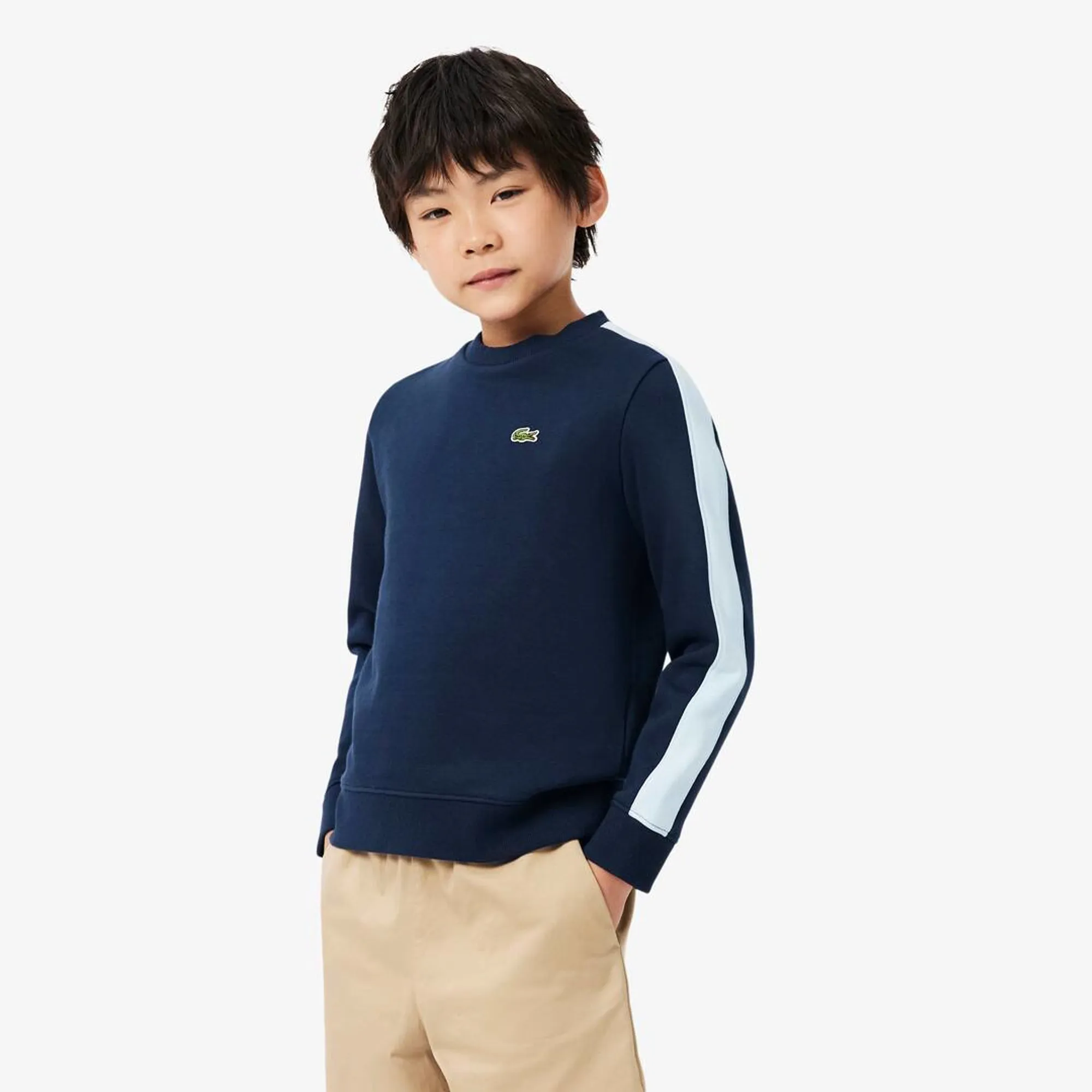 Lacoste Colour-Block Fleece Sweatshirt - Midnight Blue