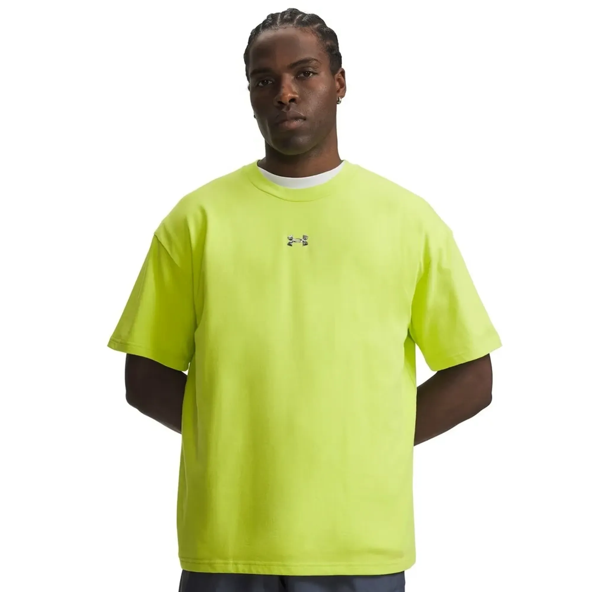 Under Armour Heavyweight Metal Logo Men's Short Sleeve Green