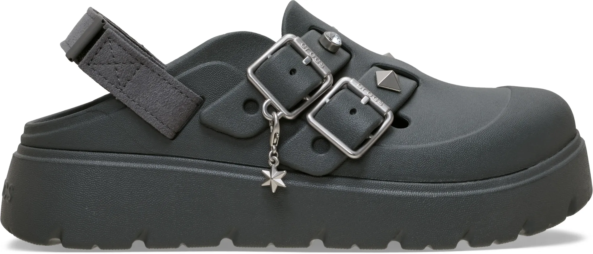 Crocs | Women | Loaferette Star Studded | Clogs | Carbon | 8