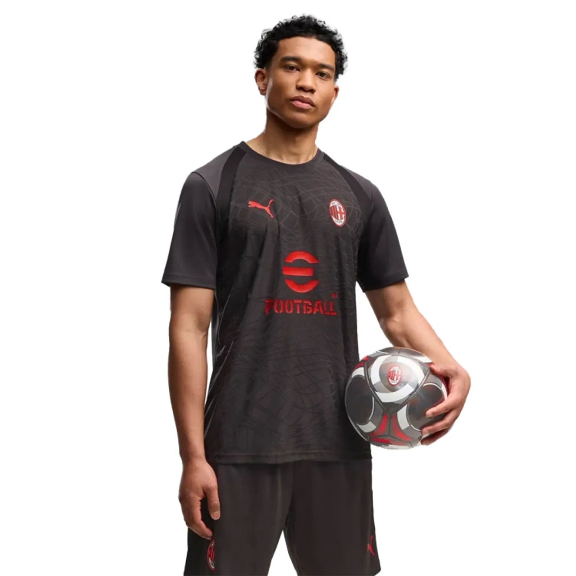 PUMA AC Milan Slim Training Jersey Men in Gray | Size Large