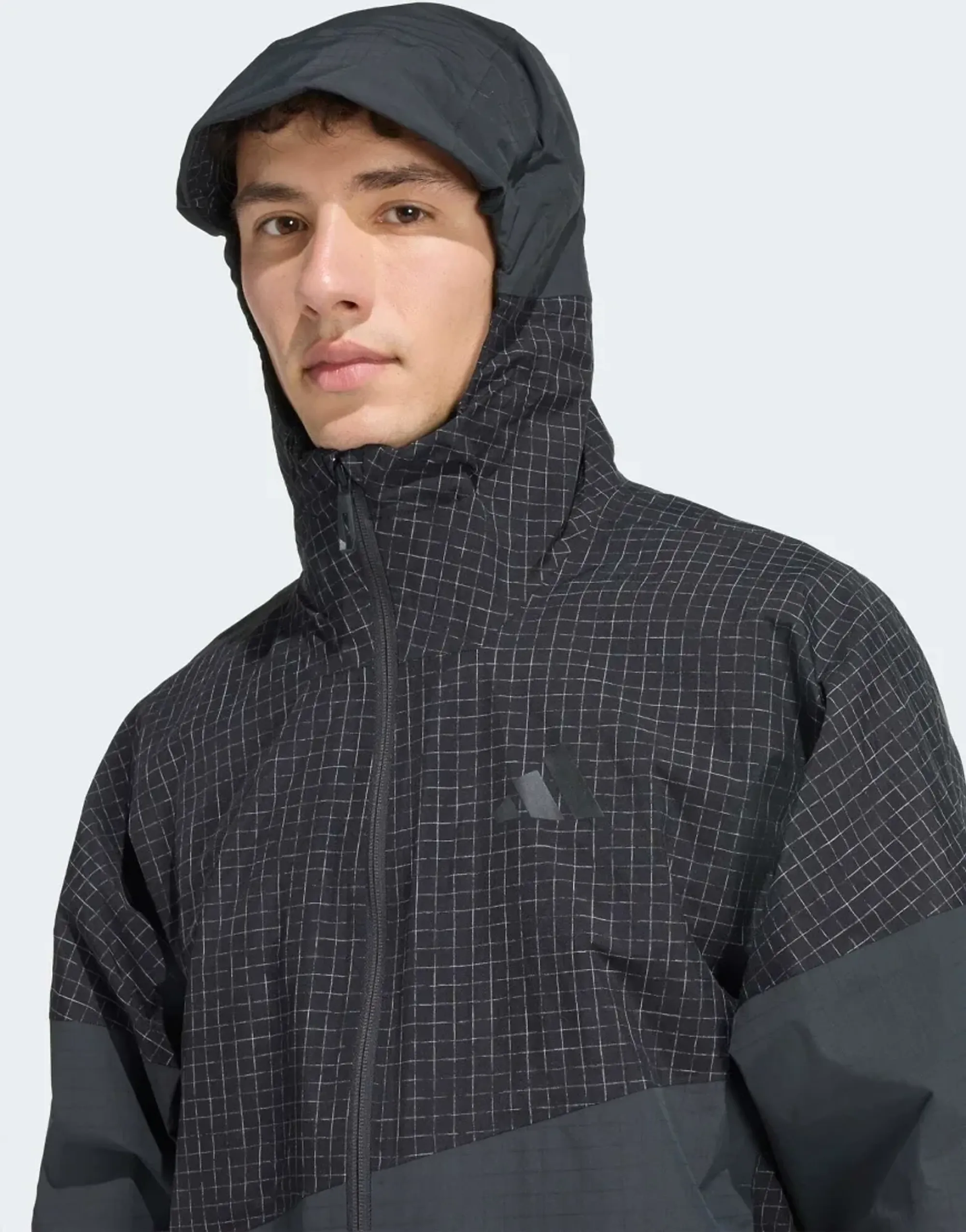 Adidas Performance Terrex Xploric 2 Layer Climaproof Jacket In Black / Carbon