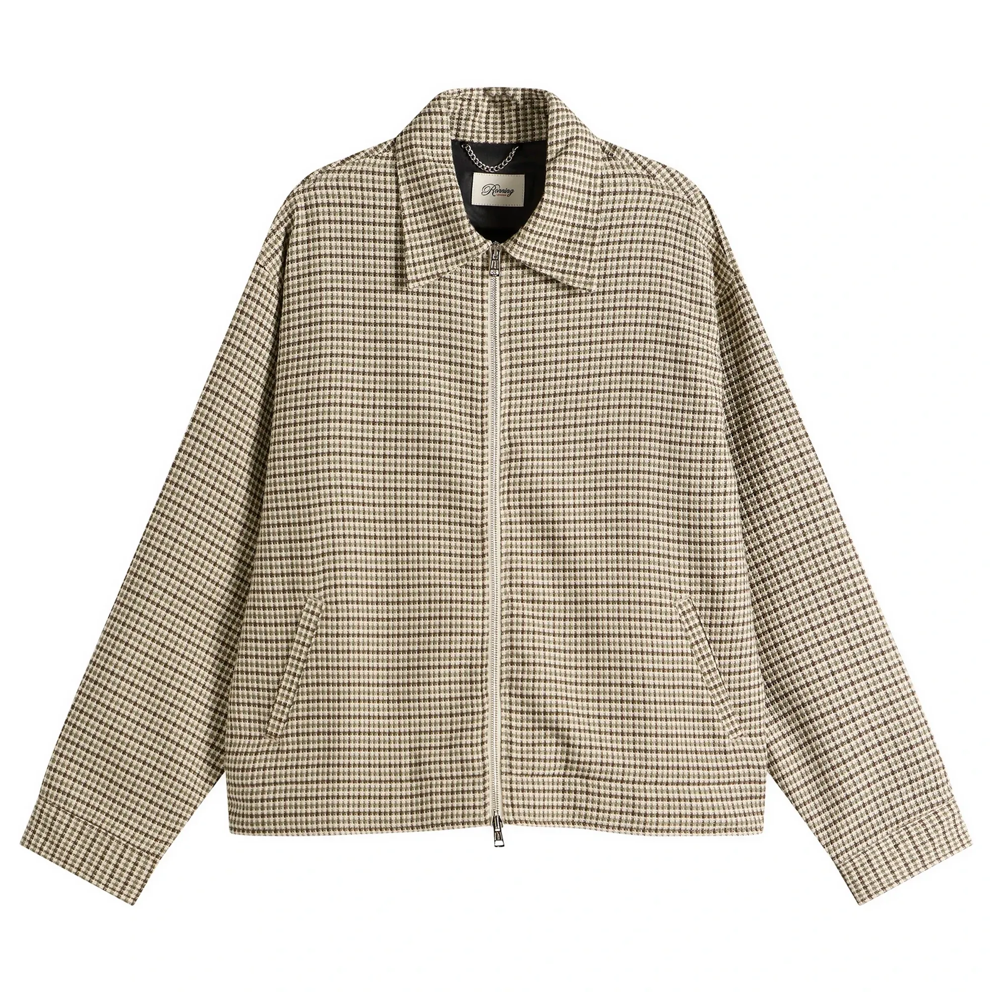END. x Ronning Men's Casual Jacket Dogtooth Green