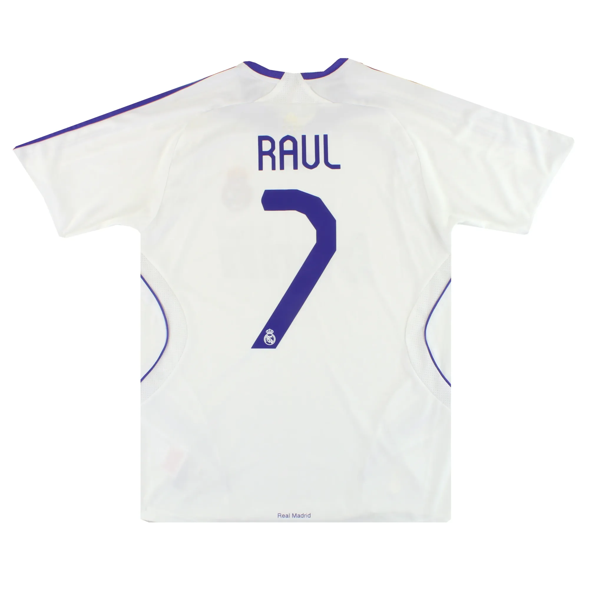 2007-08 Real Madrid adidas Home Shirt Raul #7 *Mint* S - Real Madrid / Mint 