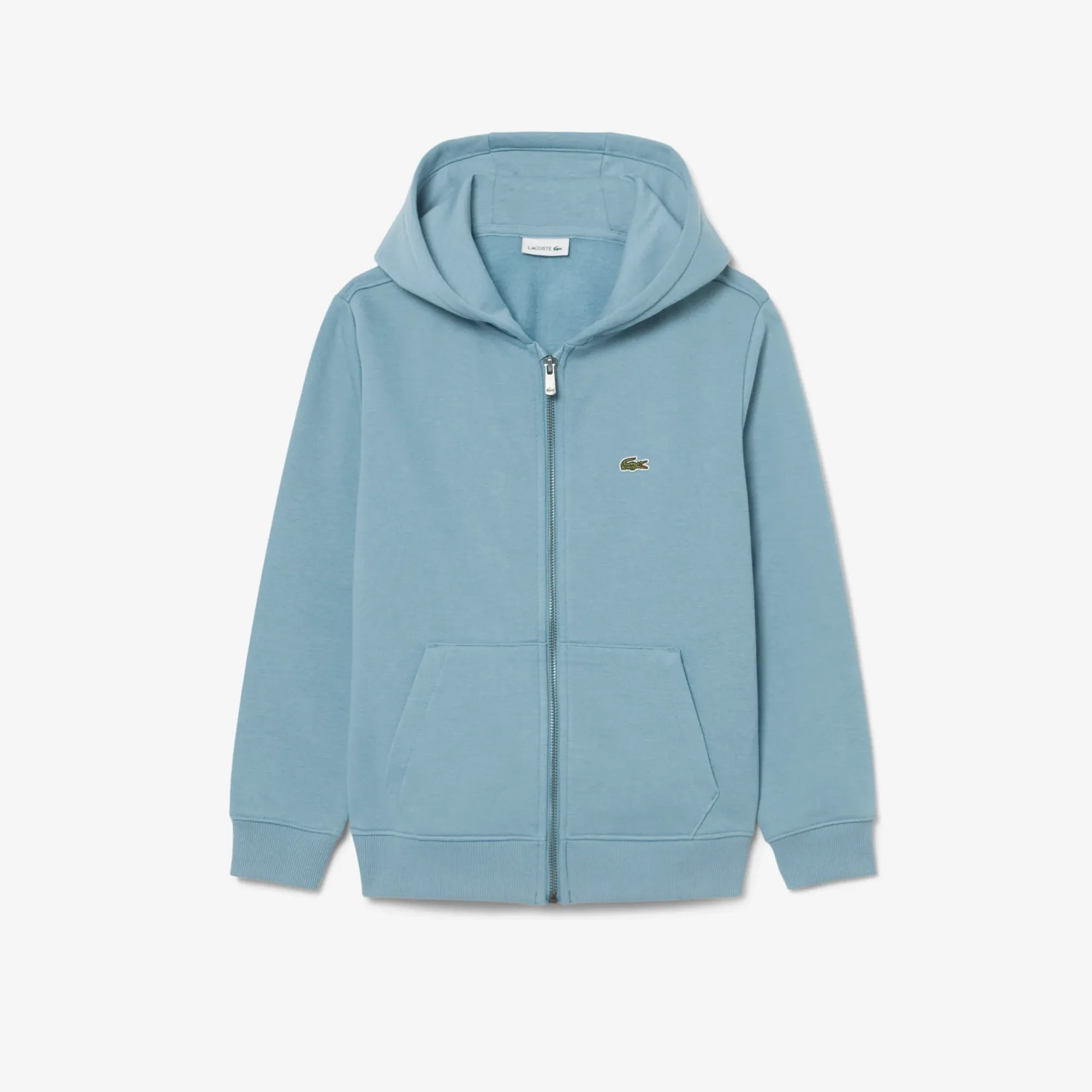 Lacoste Unisex Brushed Fleece Zipped Sweatshirt - Grayish Blue