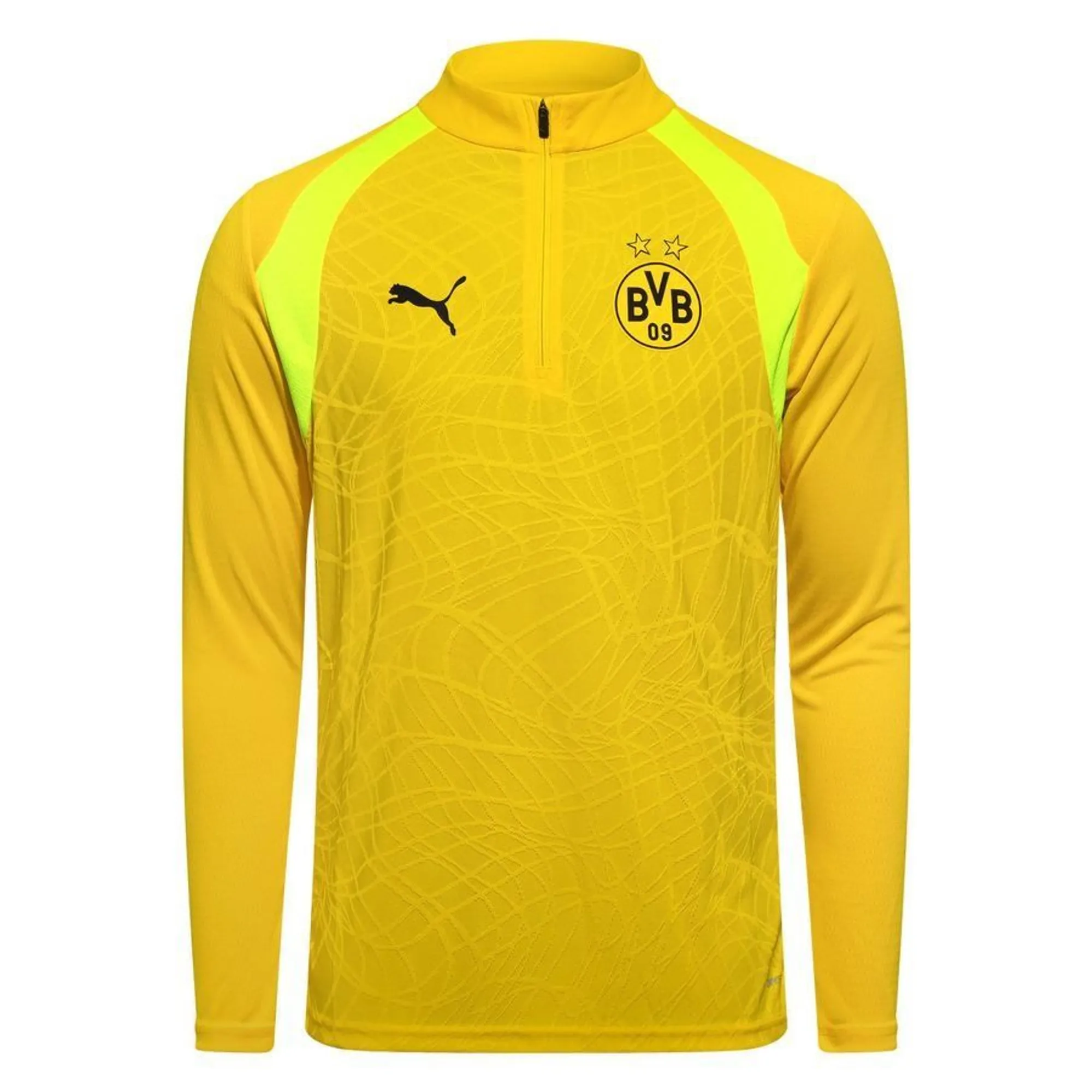 PUMA Borussia Dortmund Quarter-Zip Training Top Men in Yellow | Size 2XL