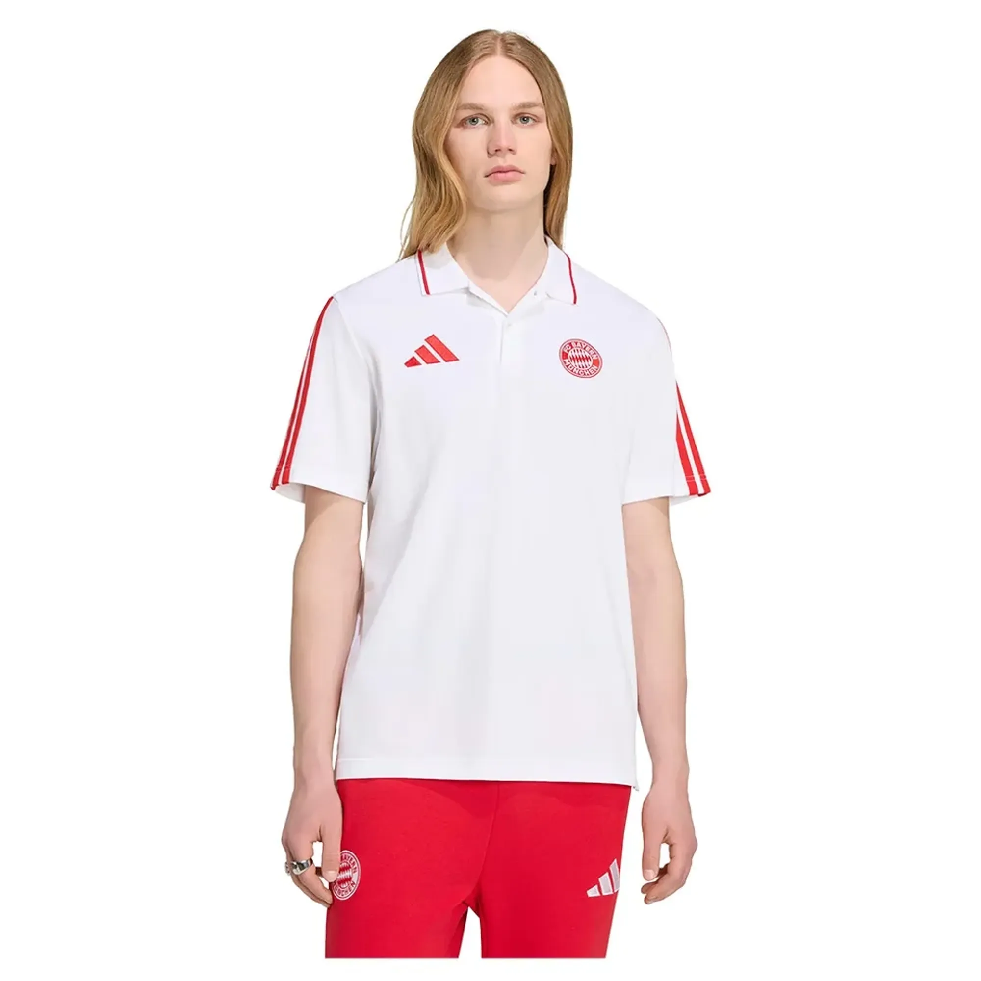 Bayern München Polo Dna - White/Better Scarlet - ['White']