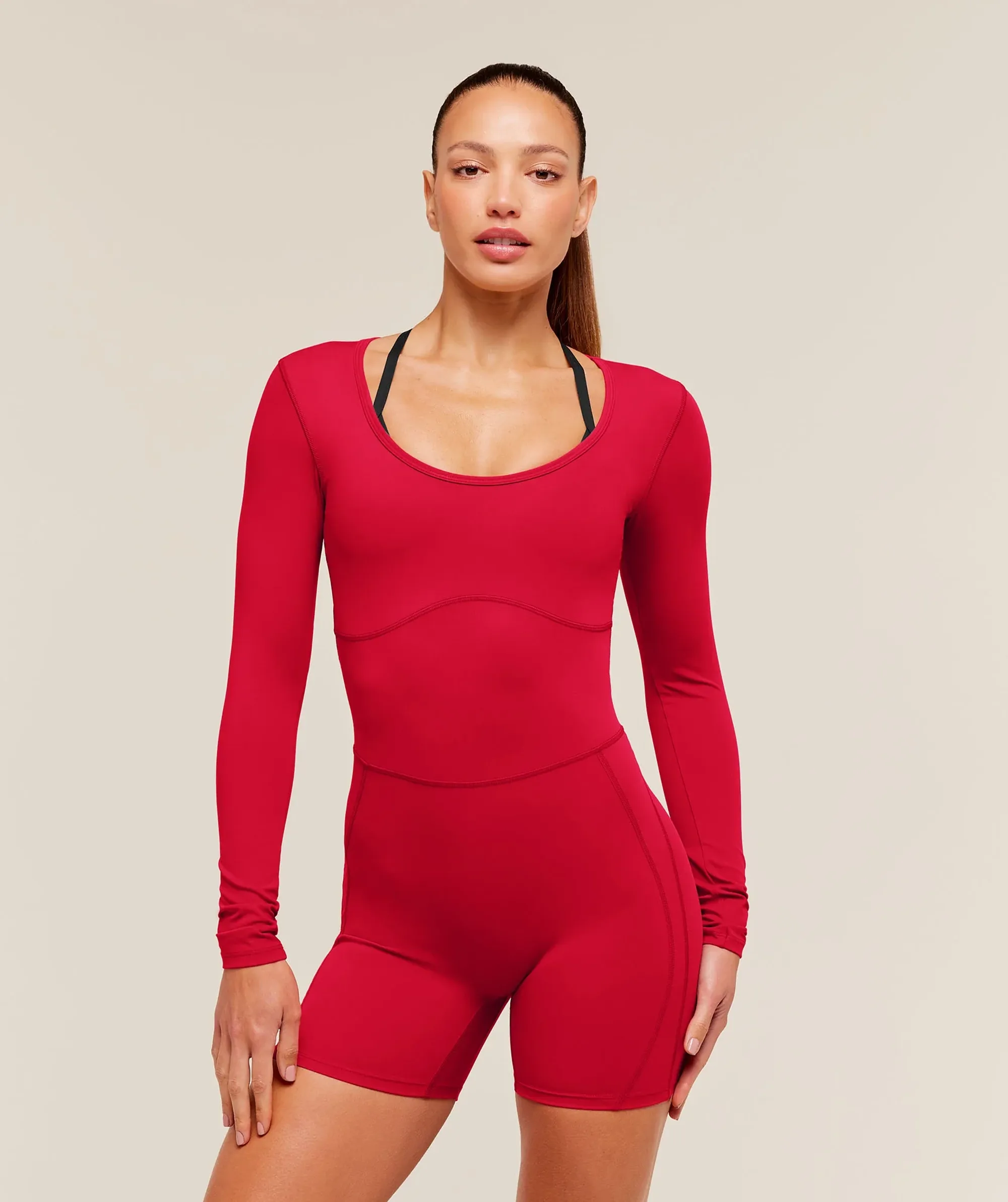 Gymshark Lifting Dipped Waistband All-In-One - Carmine Red