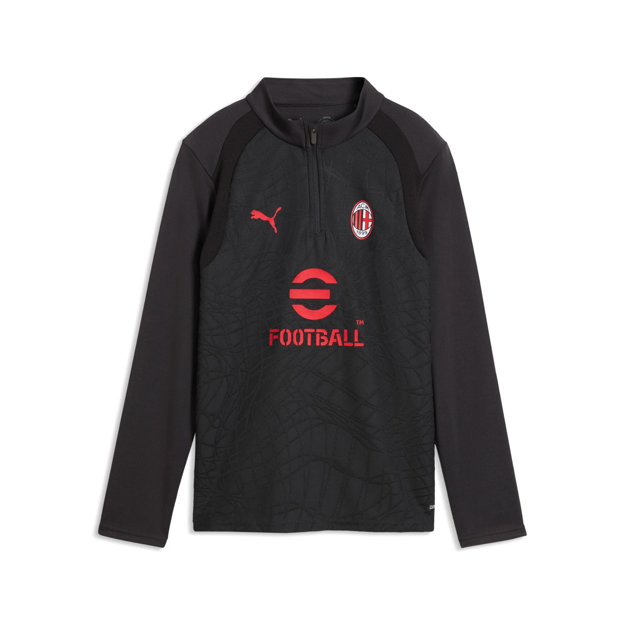 PUMA AC Milan Quarter-Zip Training Top Youth in Gray | Size 11-12 Youth