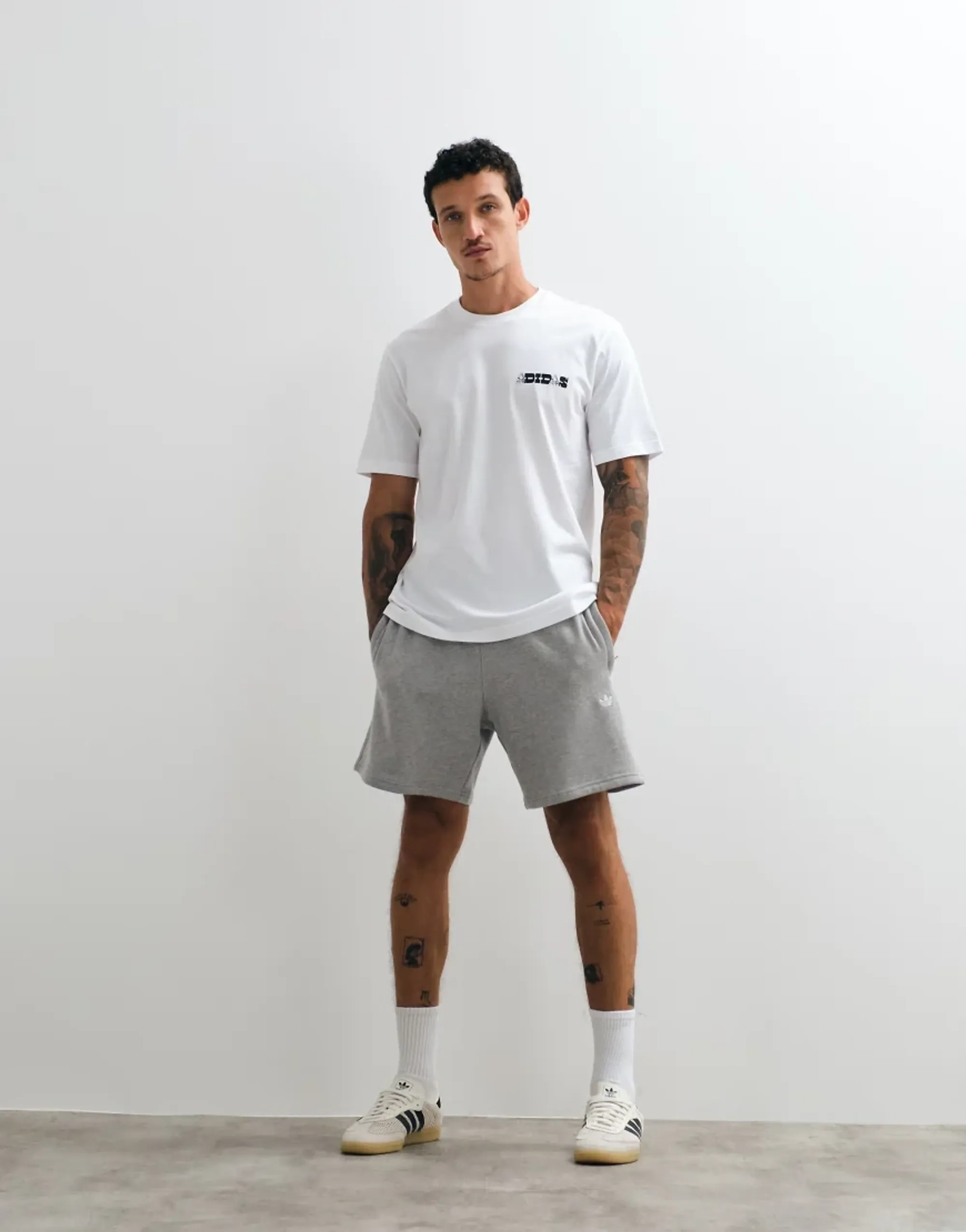 Adidas Originals Essential Shorts In Grey