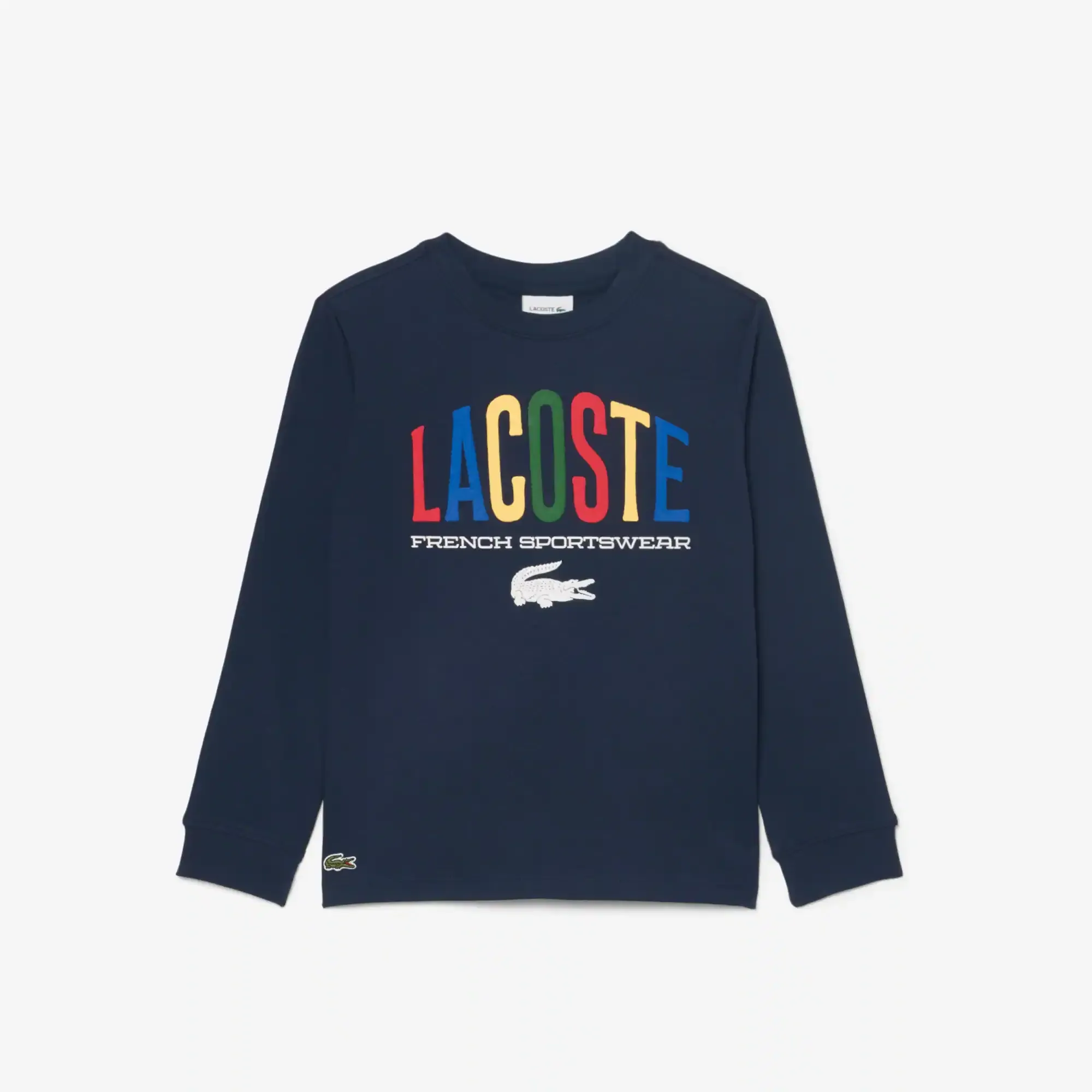 Lacoste Long-Sleeved Printed T-shirt - Midnight Blue