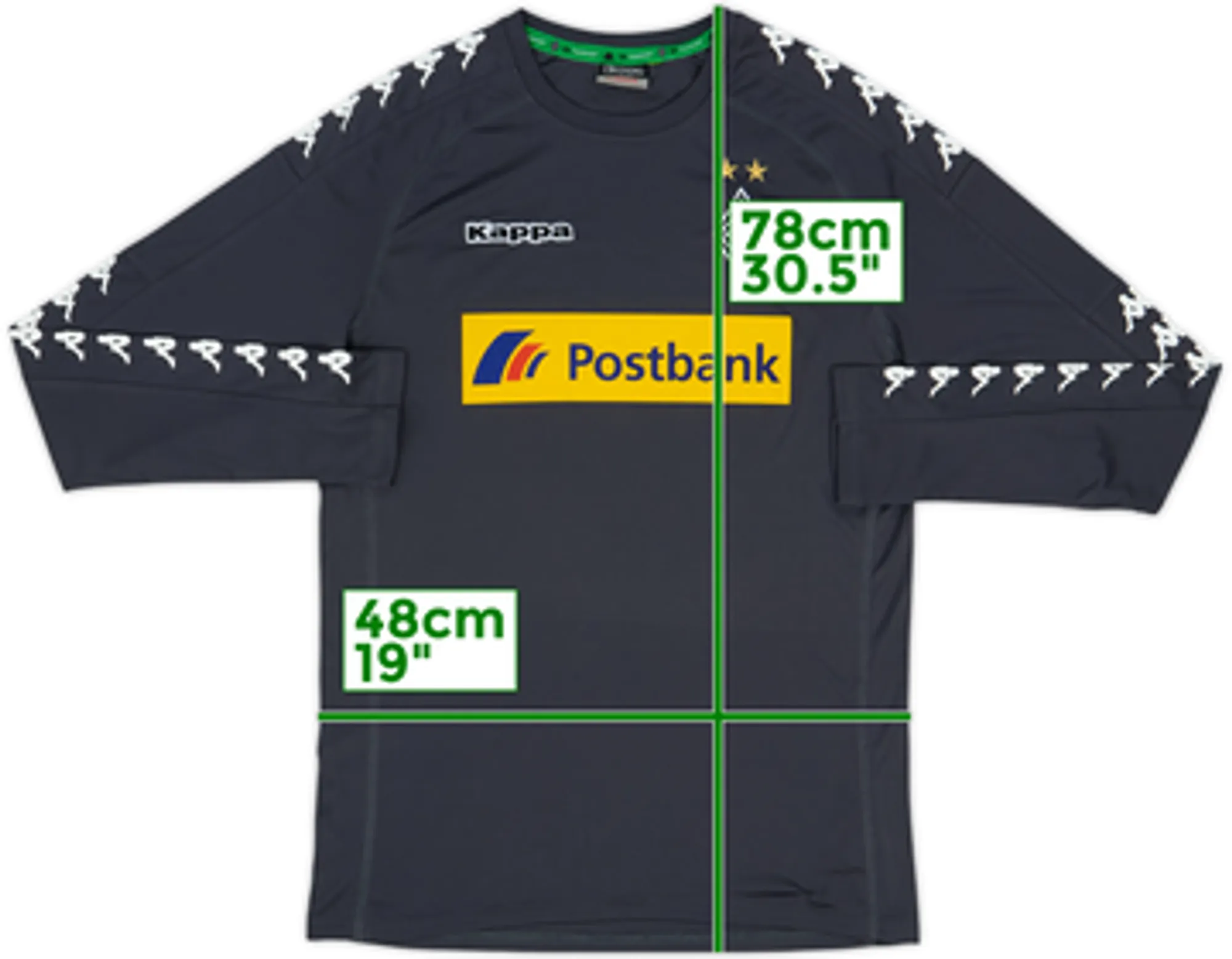 2017-18 Borussia Monchengladbach Kappa Training L/S Shirt - 9/10 - (L)