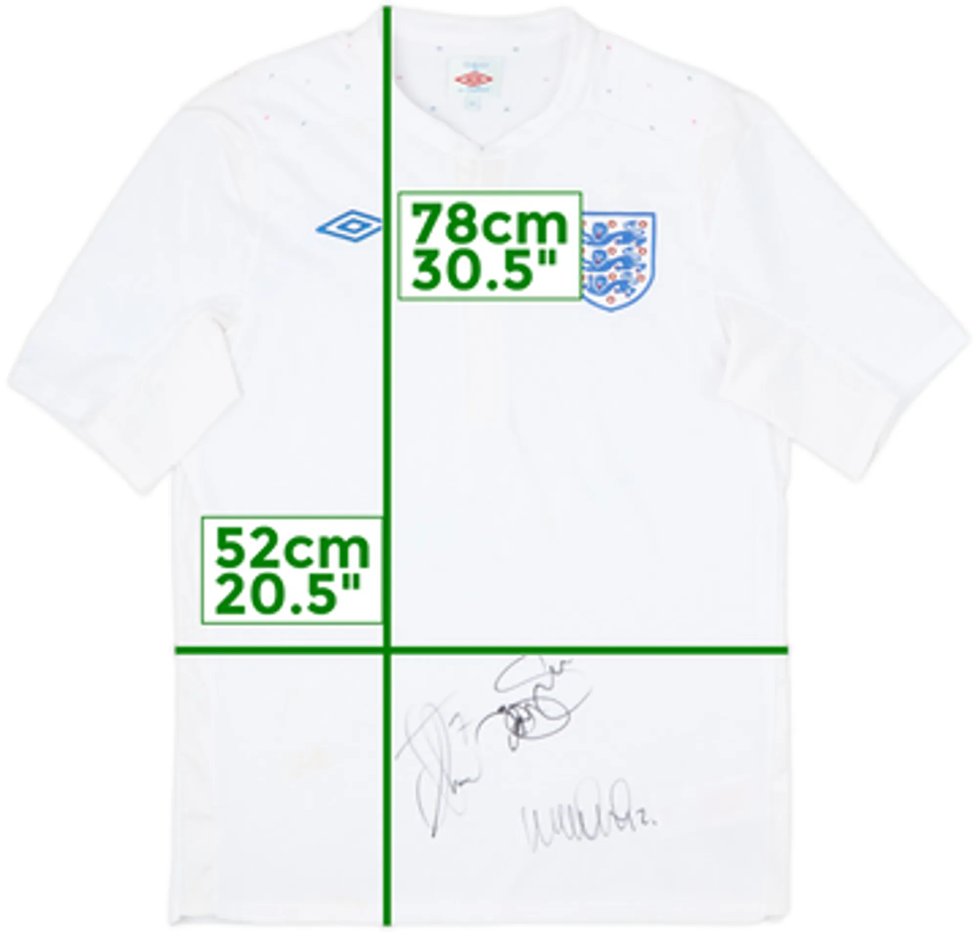 2010-11 England Signed Home Shirt - 6/10 - (L)