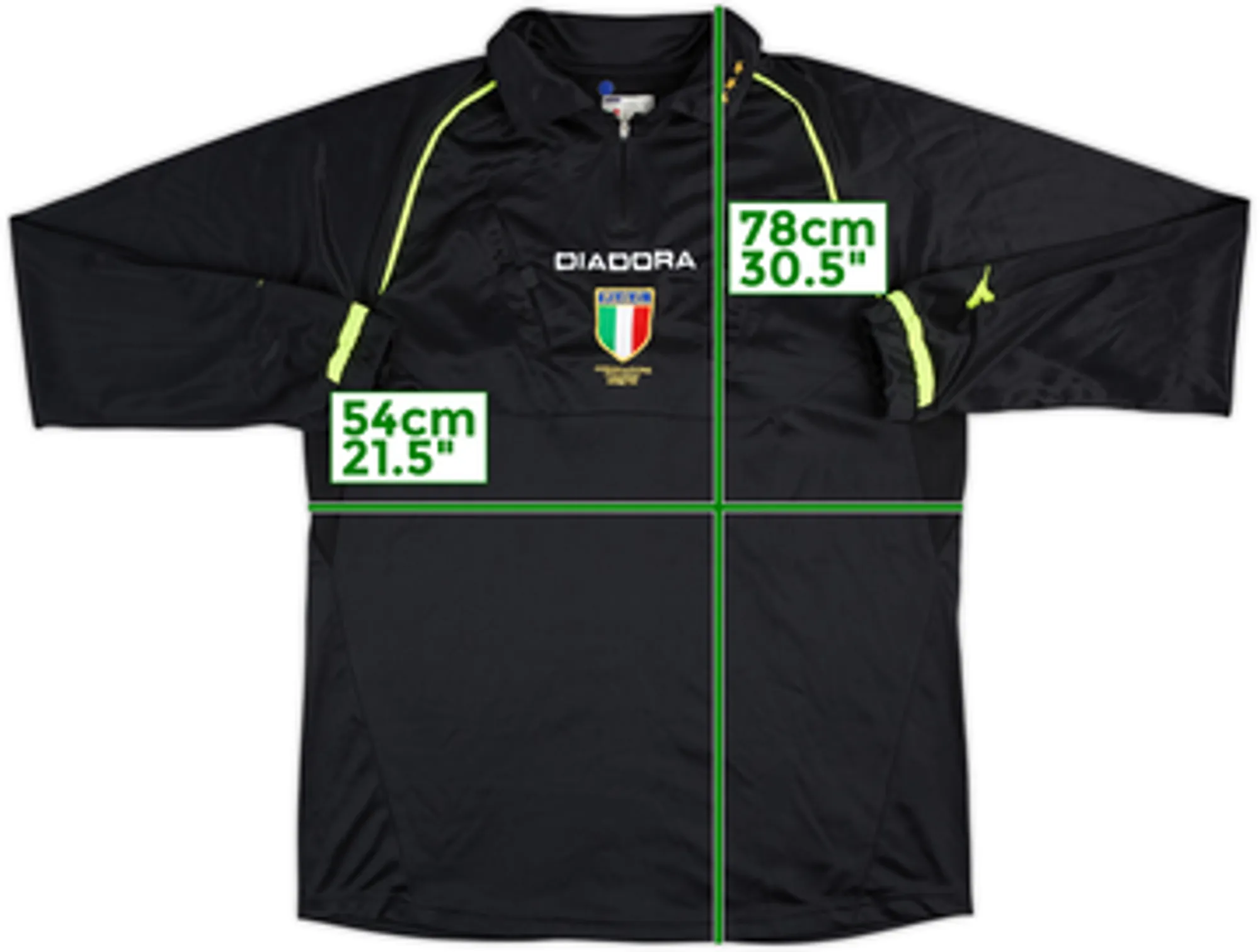 2000s Italy FIGC Diadora Referee L/S Shirt - 8/10 - (XL)