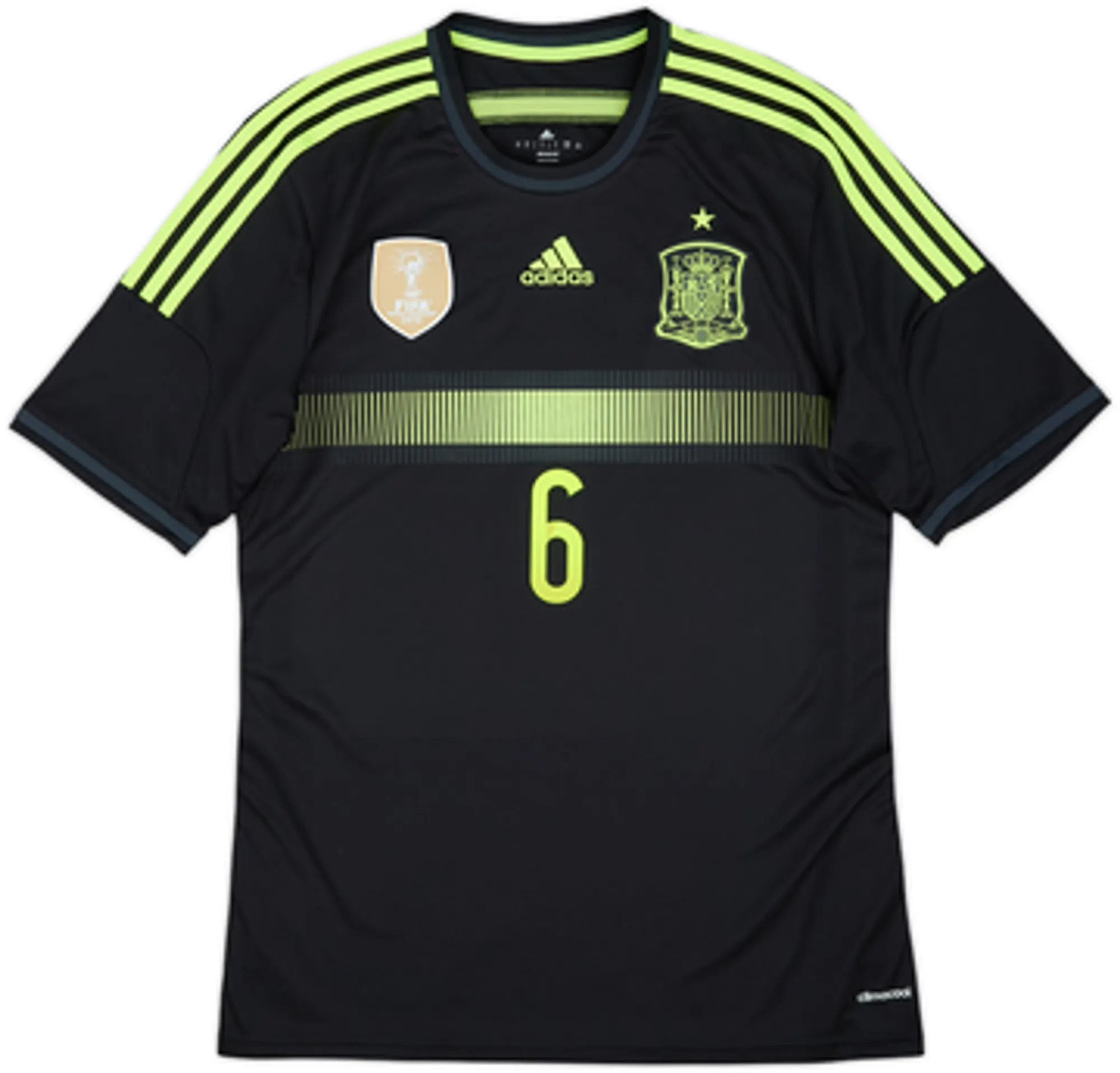 2013-15 Spain Away Shirt A.Iniesta #6 - 5/10 - (L)