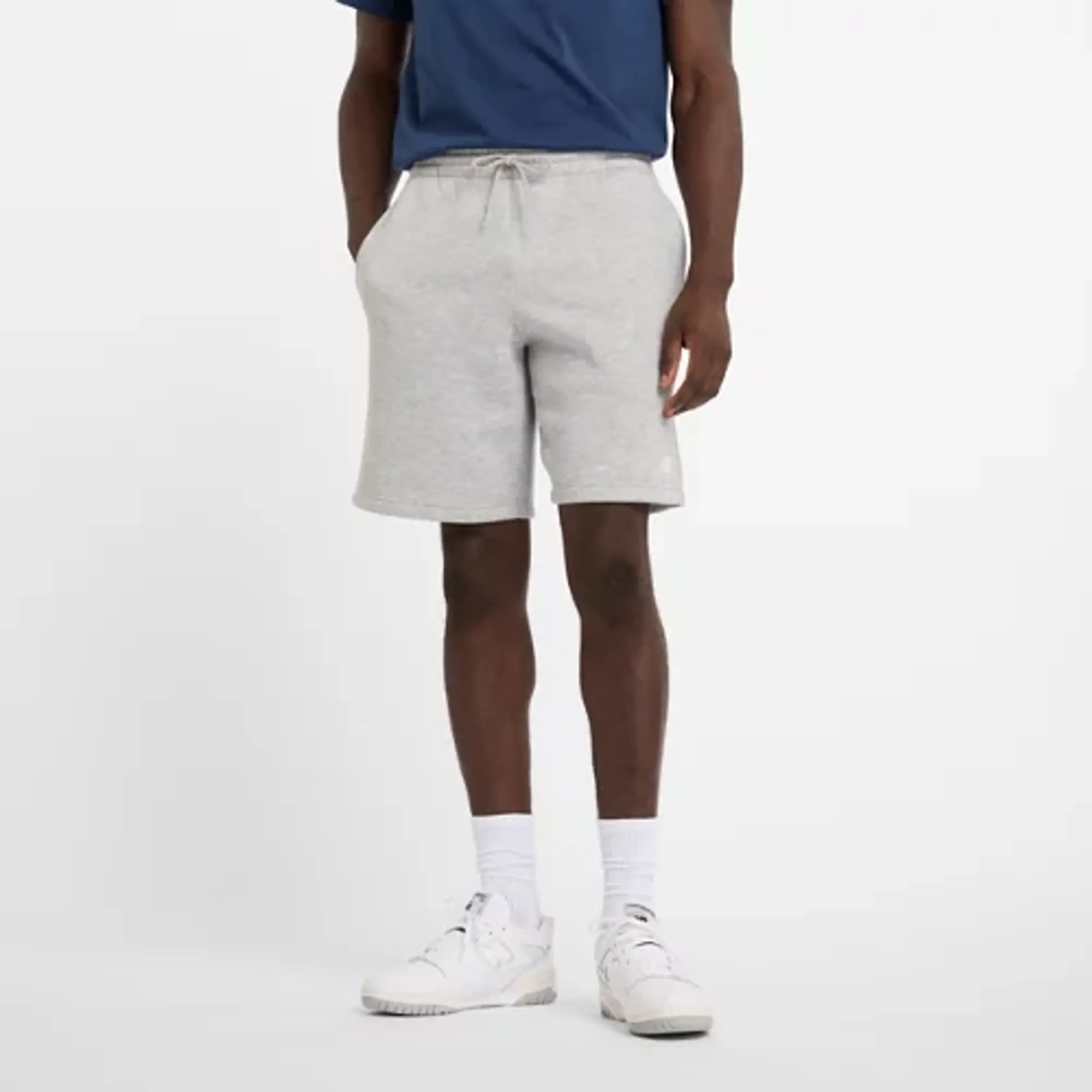New Balance Men's Sport Fleece Short 9" in Grey Cotton Fleece