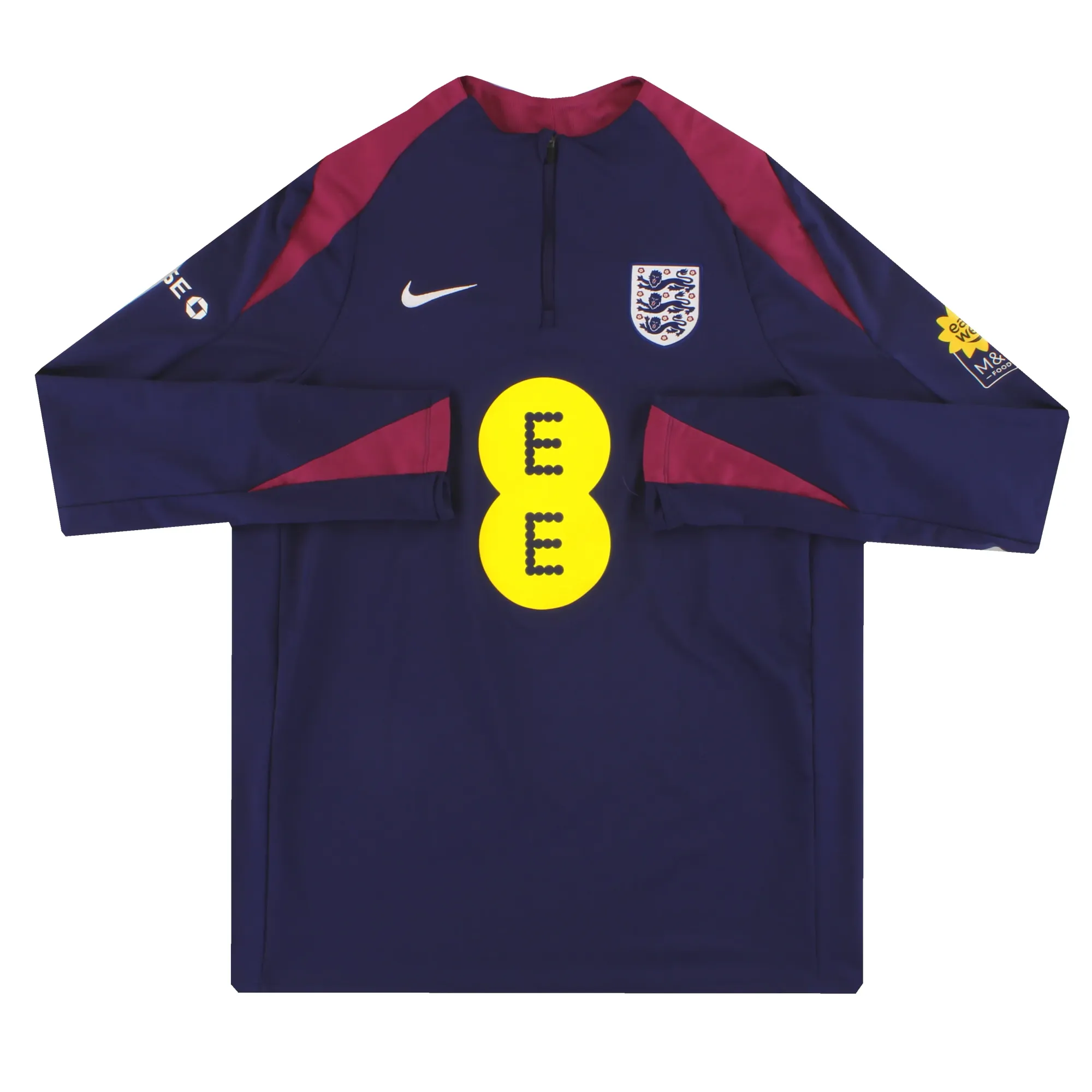 2024-25 England Nike Player Issue 1/4 Zip Training Top - England / Excellent 