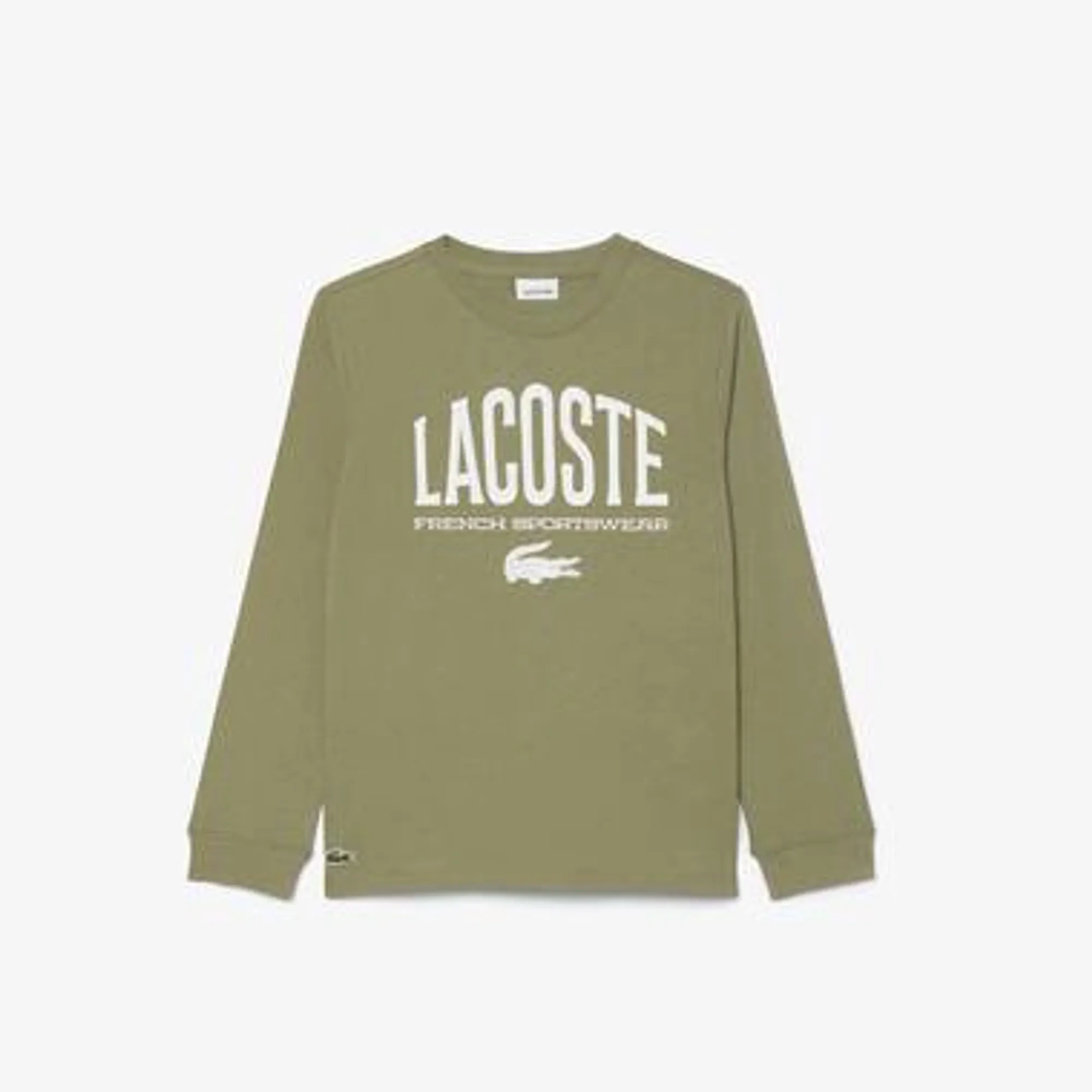Lacoste Long-Sleeved Printed T-shirt - Khaki Green