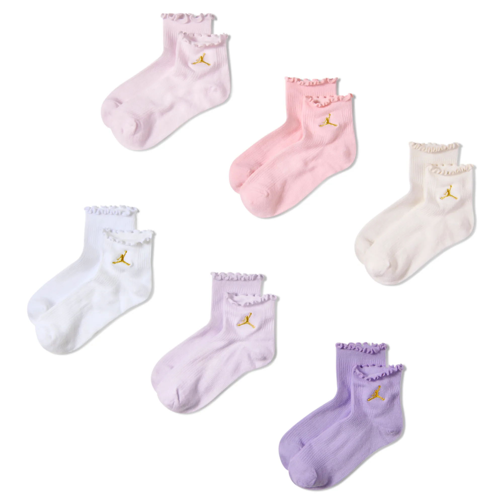 Nike Jordan Kids' Lettuce Edge Ankle Socks - Pearl Pink
