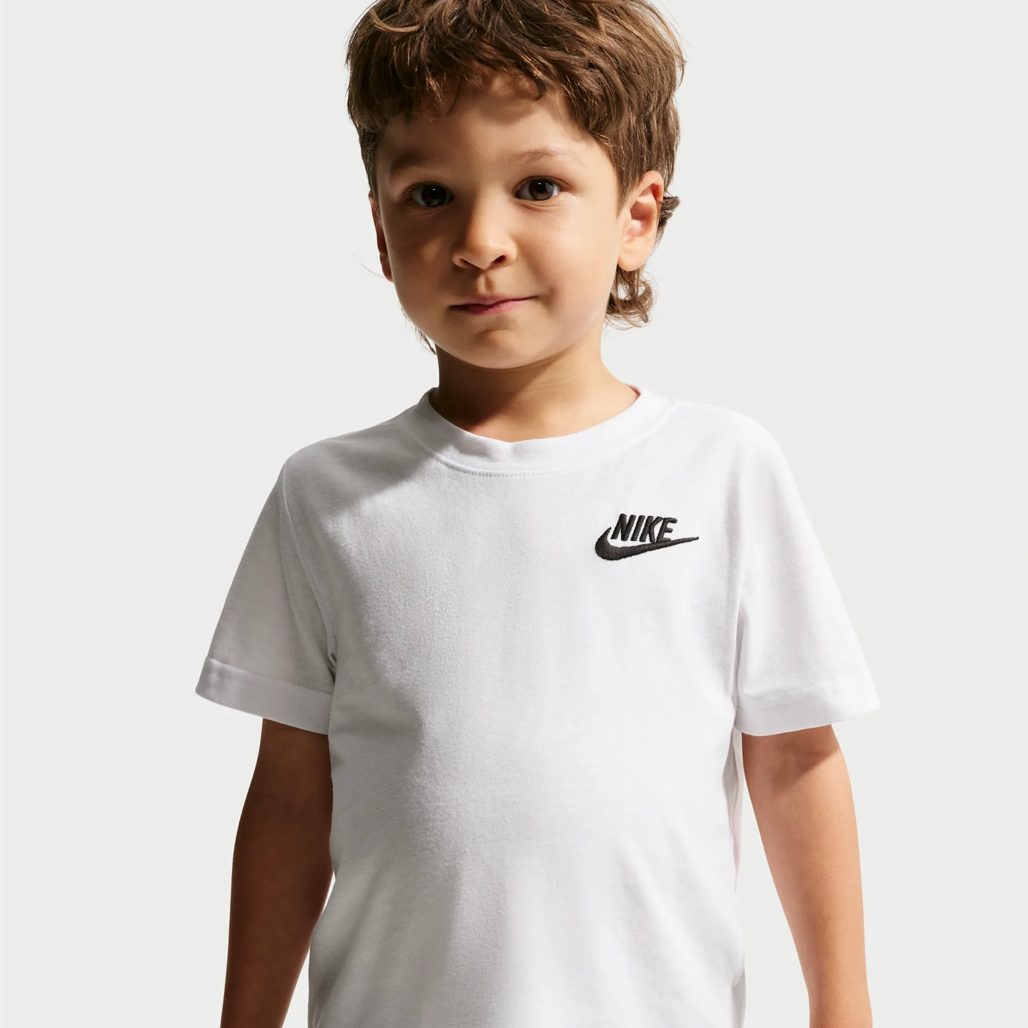 Nike Younger Kids' Embroidered Futura T-Shirt - White