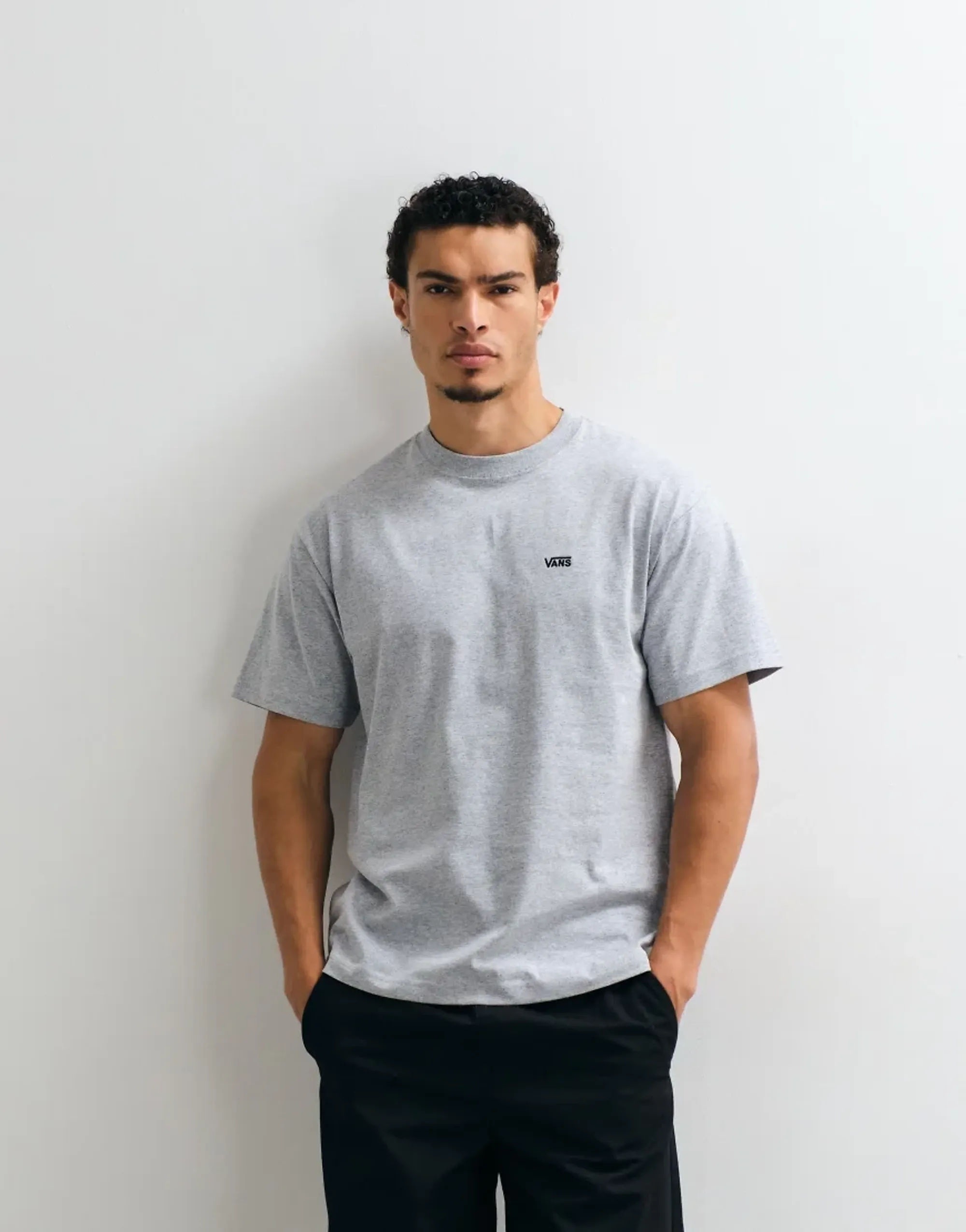 Vans Left Chest Ii Loose T-Shirt In Off White-Grey