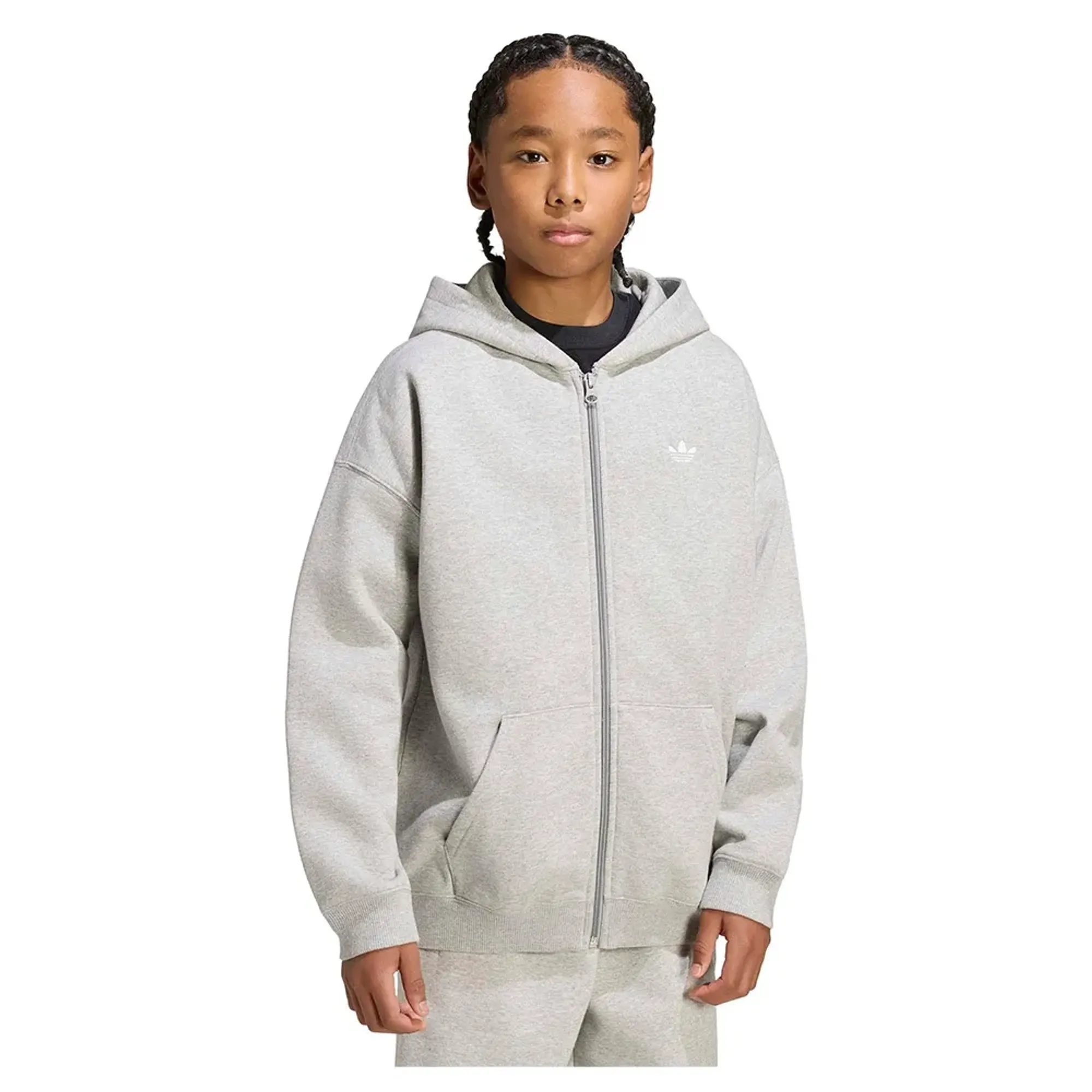 Adidas Originals Oversized Fleece Full Zip Sweatshirt